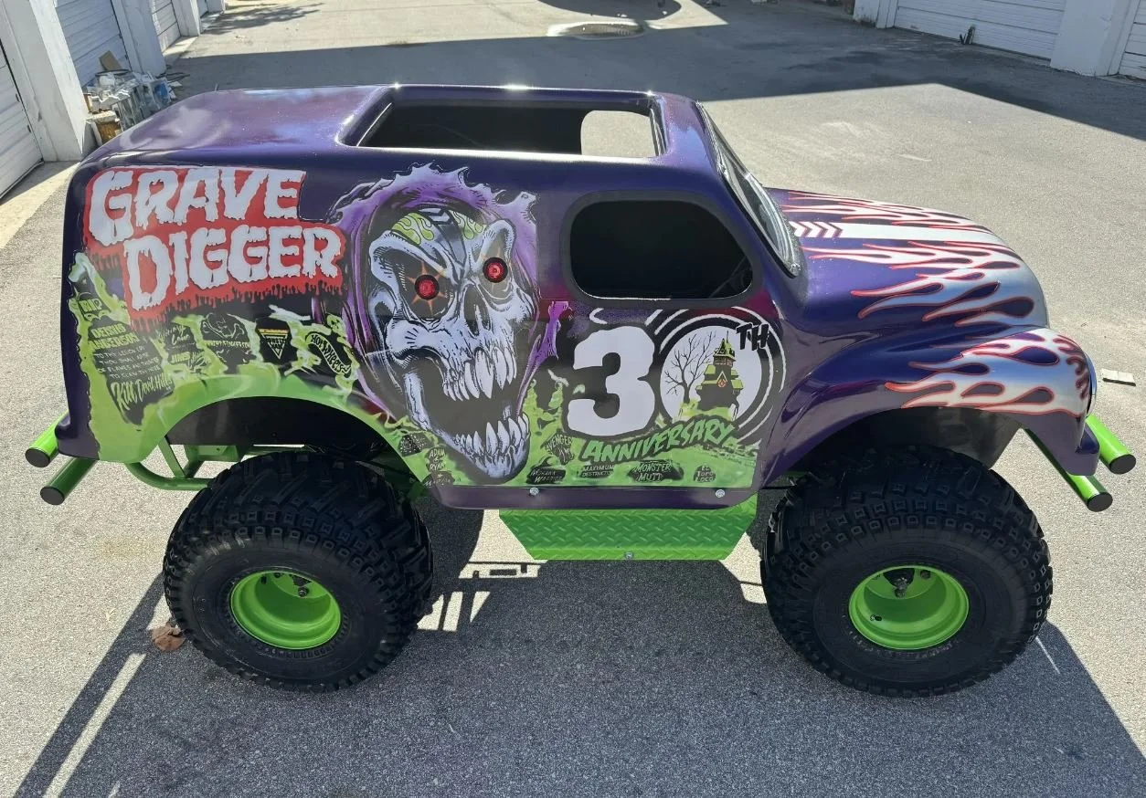 1990s Mini Monster Grave Digger go-kart