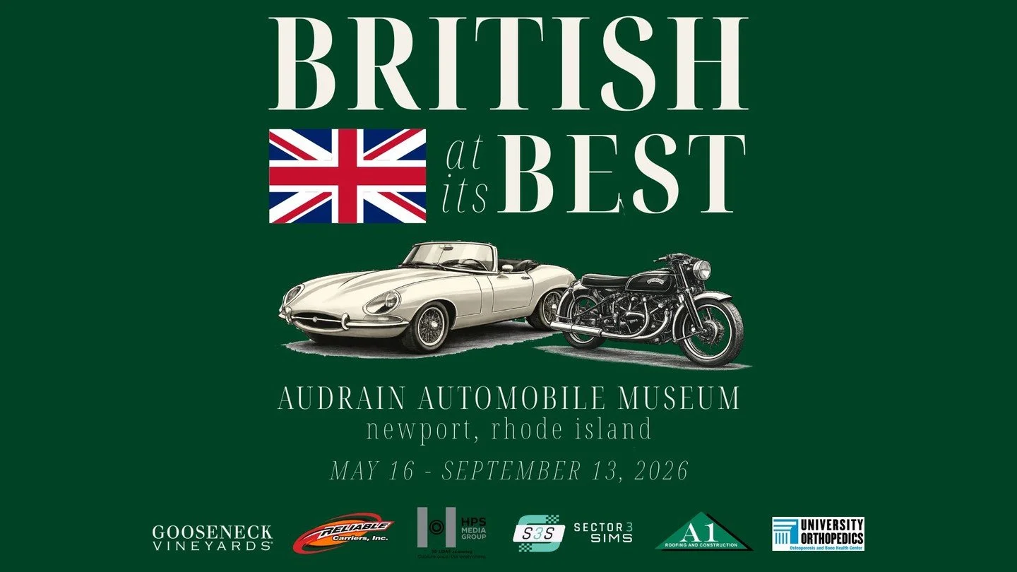 🏁 CLOSED FOR CHANGEOVER 🏁 

The Audrain Automobile Museum is closed May 11-15 👉 Re-opening to the public on Saturday, May 16 with our newest installment: British at its Best 🇬🇧 May 16-September 13

Visit AudrainAutoMuseum.org to browse the exhib