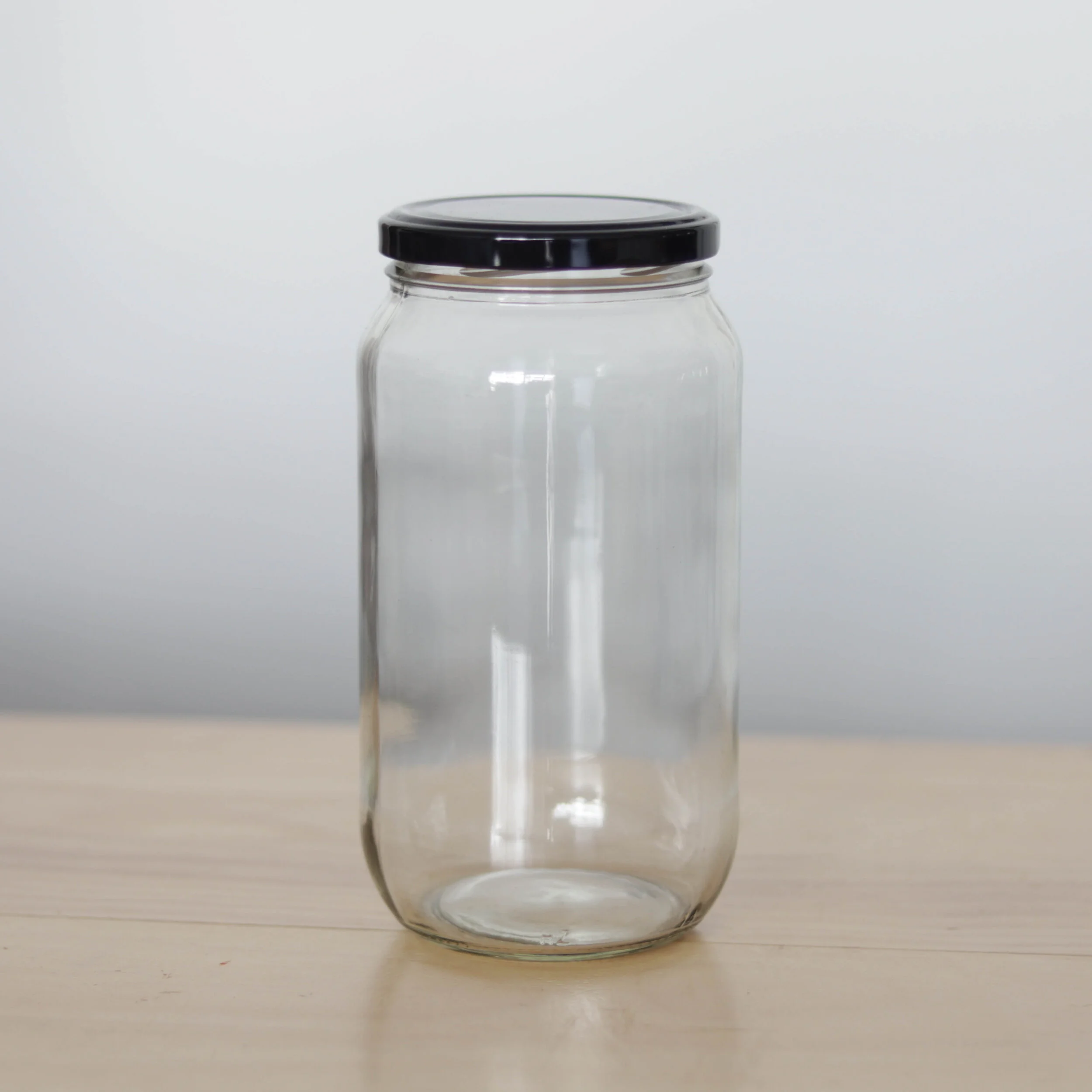 1 Litre Food Jar Black Cap.jpg