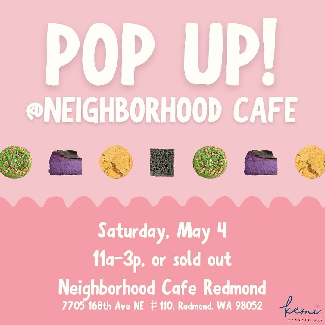 🎉Popping up for the grand opening of @neighborhoodsea Redmond this Saturday, May 4th!! 

I&rsquo;ll be bringing all your favorites from this past weekend (ube basque and soy sauce caramel cornflake 😍) and one new-ish item! 

This will likely also b