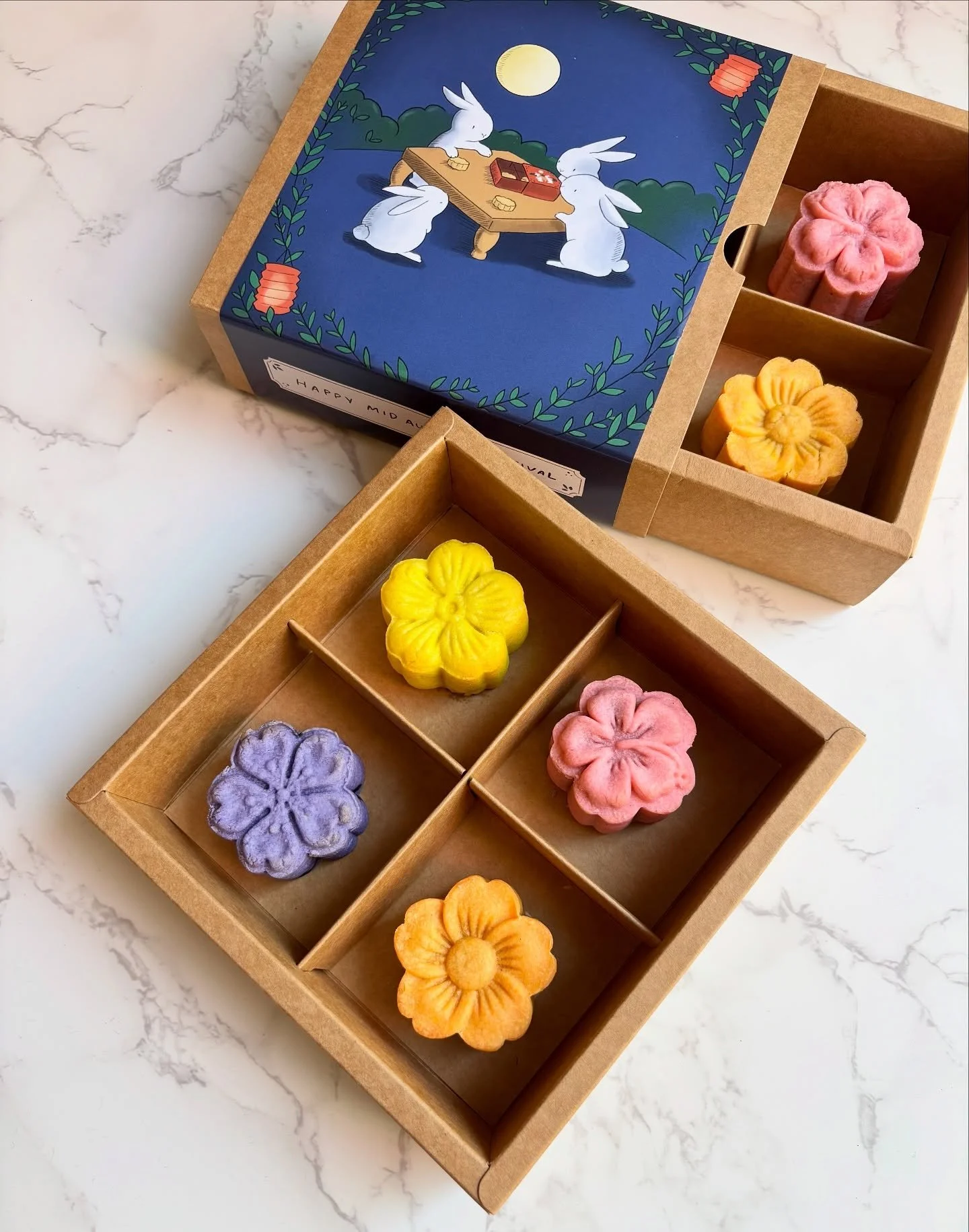 It&rsquo;s mooncake season!!! 🥮

Very excited to debut this gorgeous mooncake gift box! Each box contains four handmade mooncakes (100% from scratch) in a beautiful box designed by the one and only @itscathywu 🤩

Our mooncakes are a bit different s