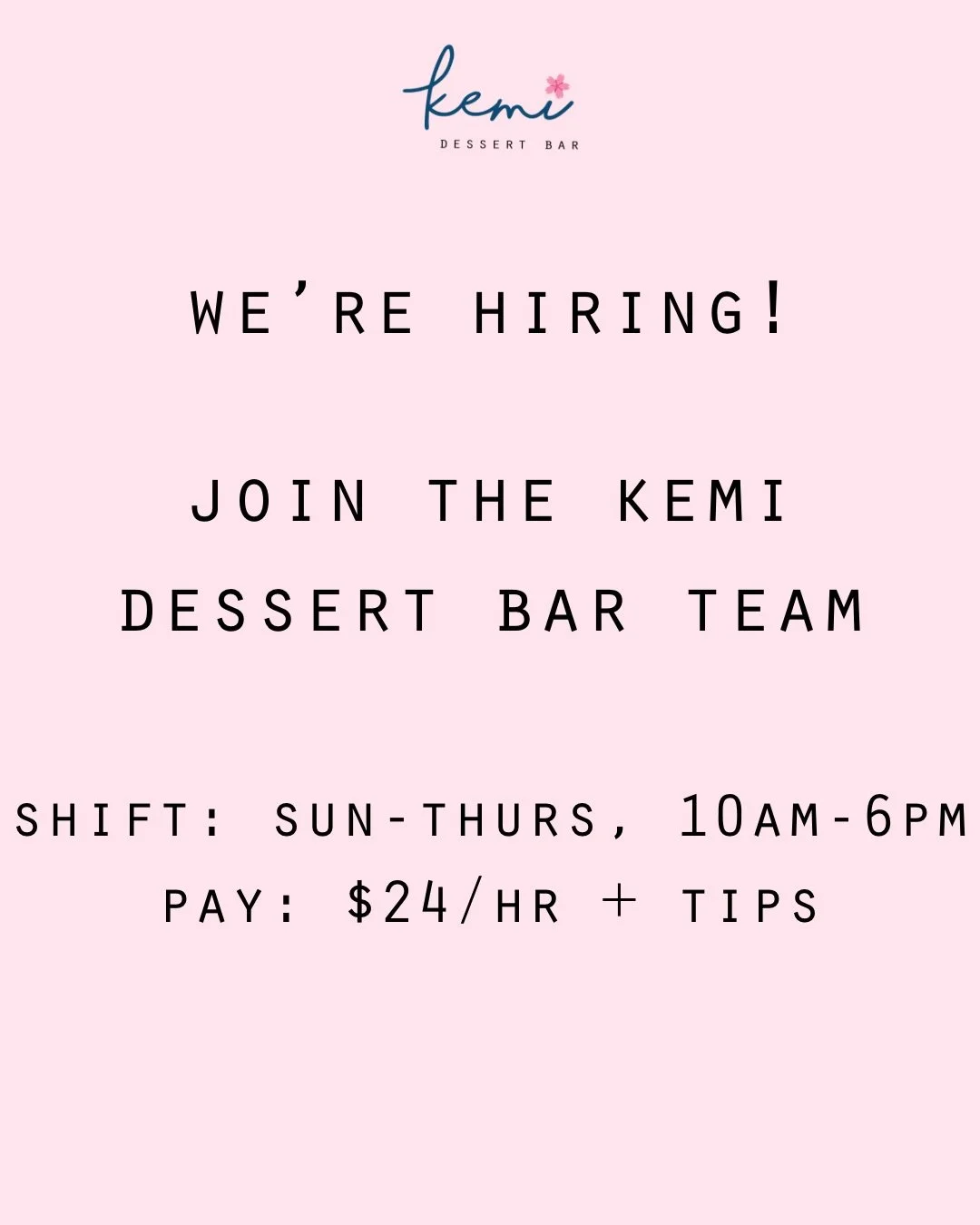 The time has come once again!!! We&rsquo;re looking for another awesome pastry loving person to join our team.

If you looooove (Asian) pastries and want to work in a fun and chill environment, this might be the place for you! 

Head to the link in b