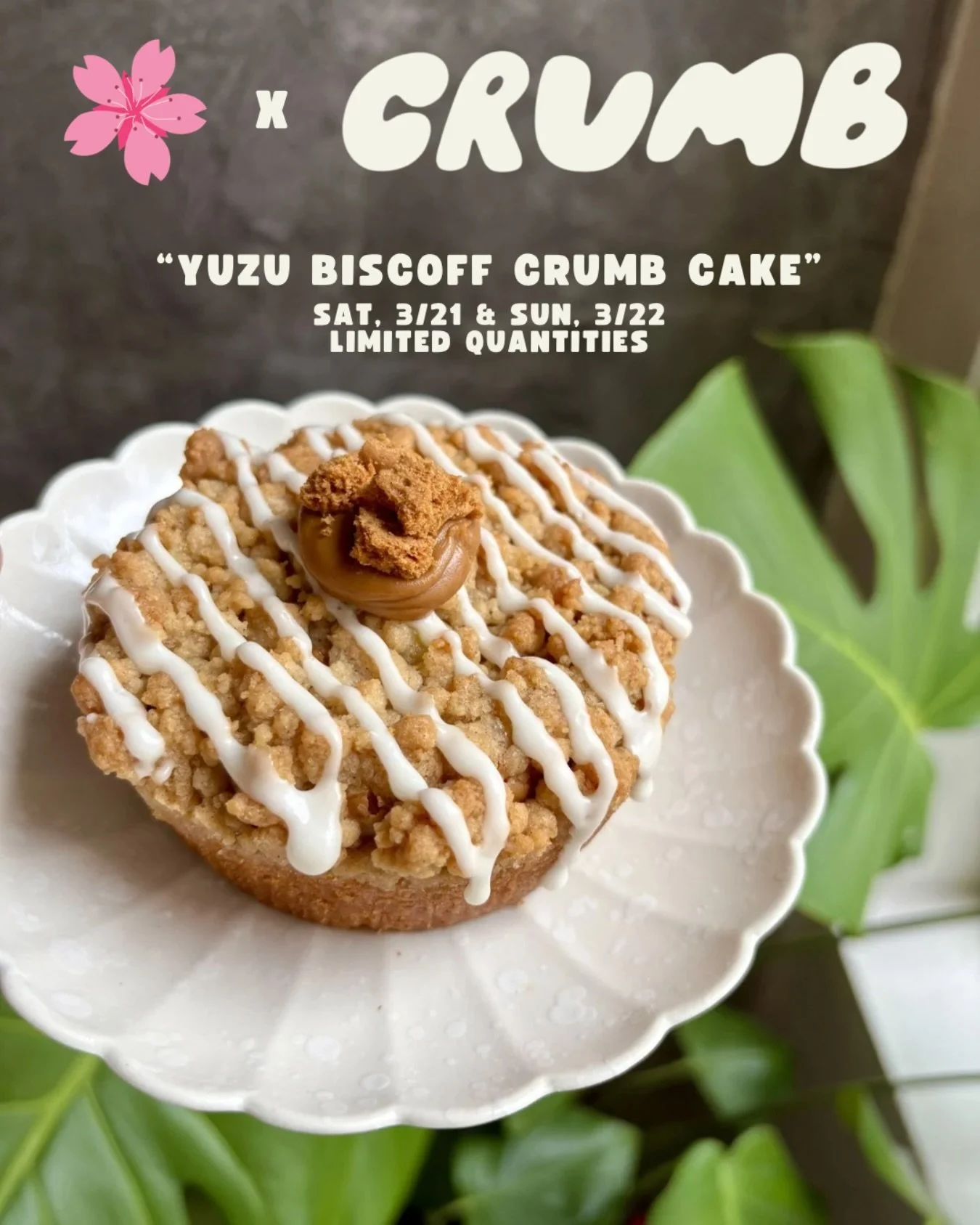 CRUMB TOUR!!!!! 🤩😱

Super excited to be the next stop on @readcrumb &lsquo;s bakery tour! We&rsquo;ll be serving up a very special crumb cake for you all&mdash;Yuzu Biscoff Crumb Cake! It&rsquo;s a super moist and tender vanilla cake with a generou