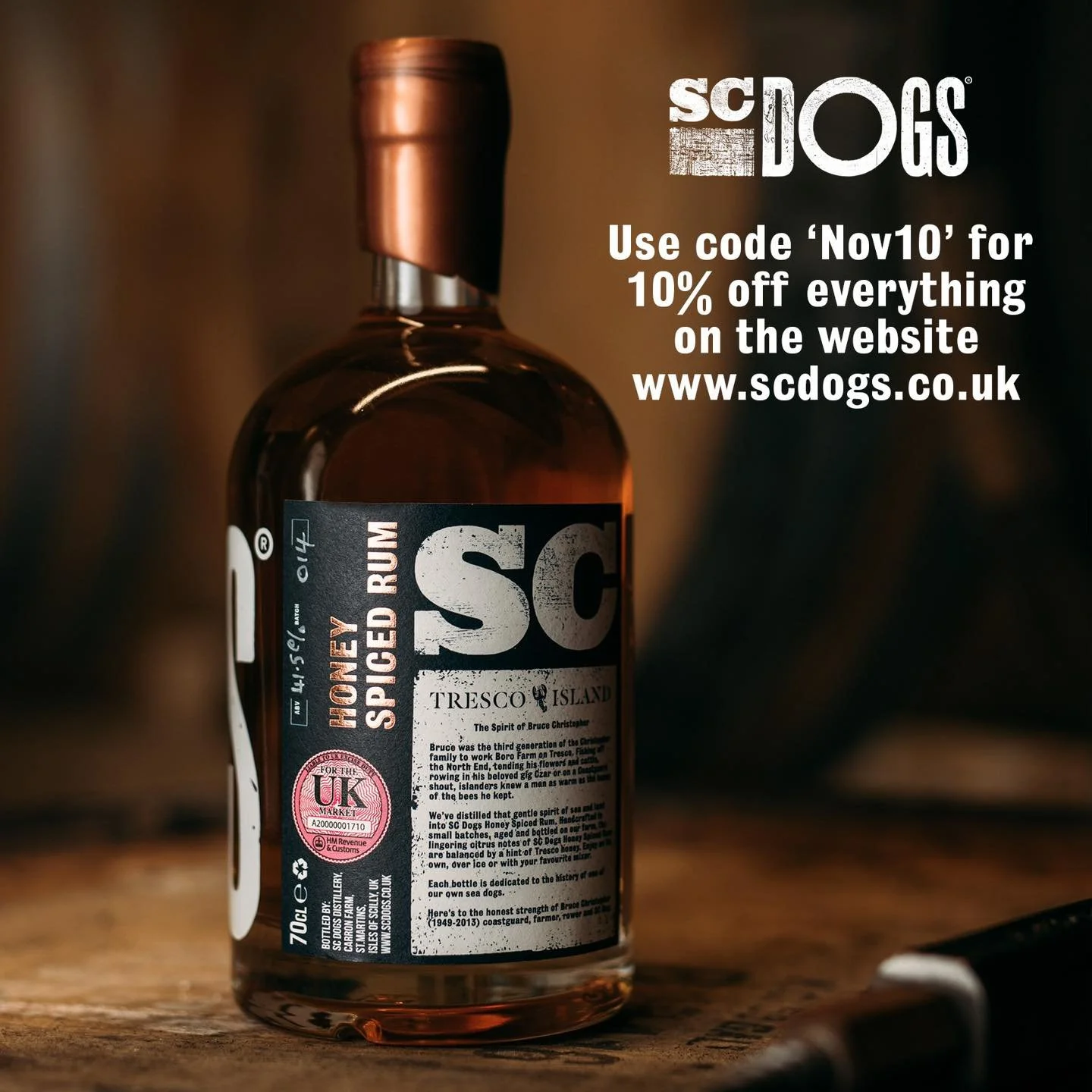 Use code &lsquo;Nov10&rsquo; on our website for 10% off any order. 

www.scdogs.co.uk

#visitislesofscilly #trescoisland #islesofscilly #islesofscillytravel #stmartinsscilly #rum