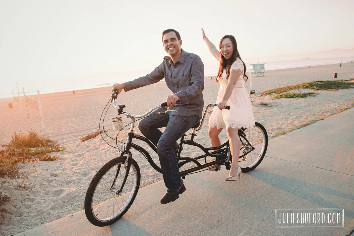 Christine & Ryan - Manhattan Beach Pier evening Engagement Session