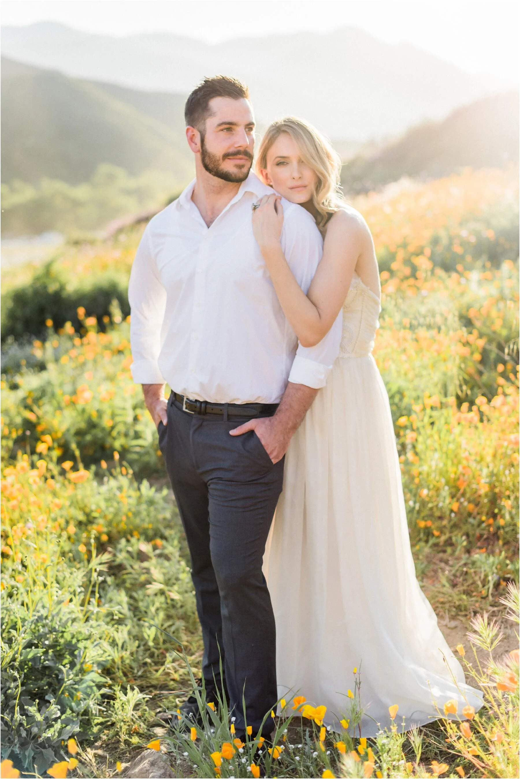 Temecula Poppy Wildflowers Elopement
