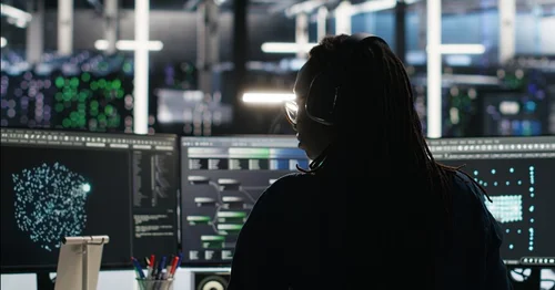 Network system monitoring dashboard with performance metrics