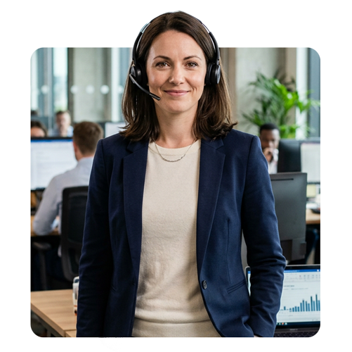 IT Professional woman with a headset