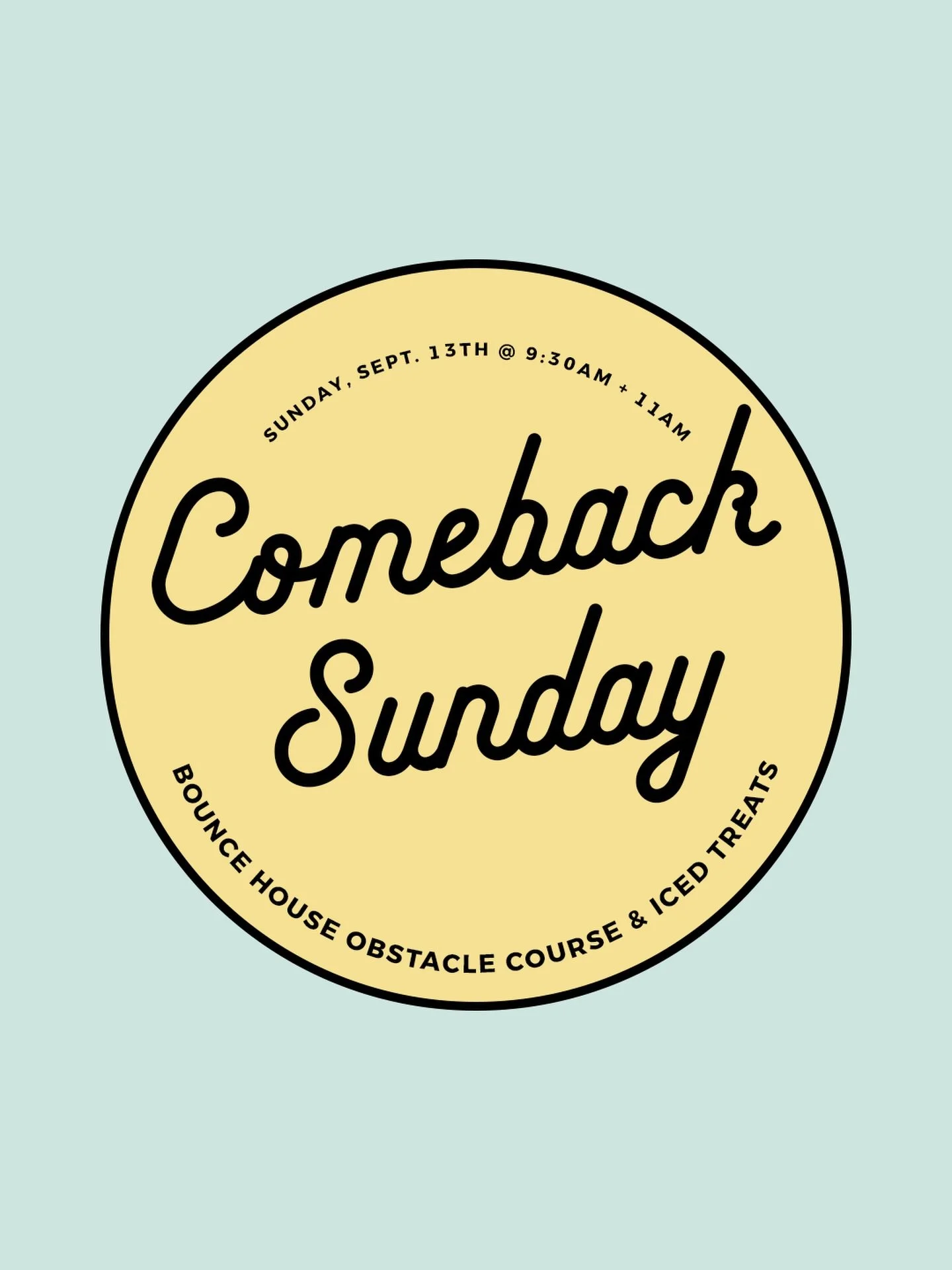 🎉 COMEBACK SUNDAY
Sunday, September 13 at 9:30am + 11am

You're invited to Comeback Sunday!

After all the summer travel, we&rsquo;re excited to bring everyone back together.

We&rsquo;ll be kicking off a new series called Peace of Mind and we&rsquo
