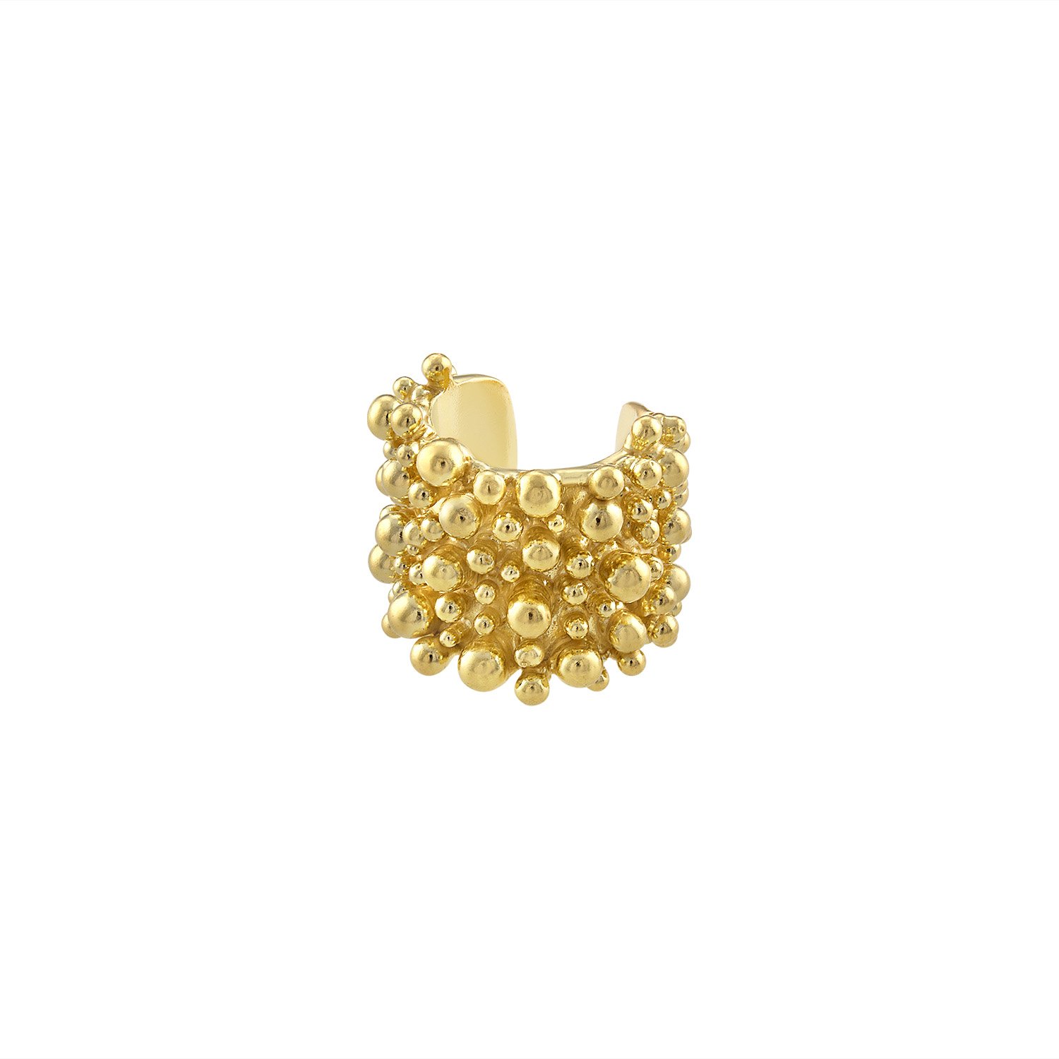 Ear Cuff in solid 18K yellow gold with granulation