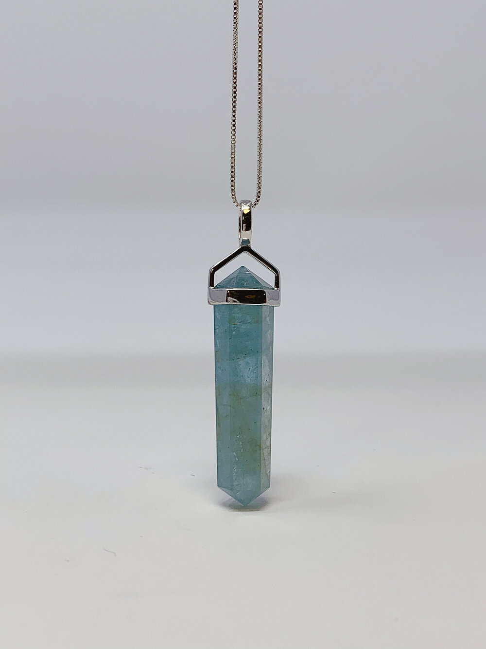 Aquamarine point sale pendant