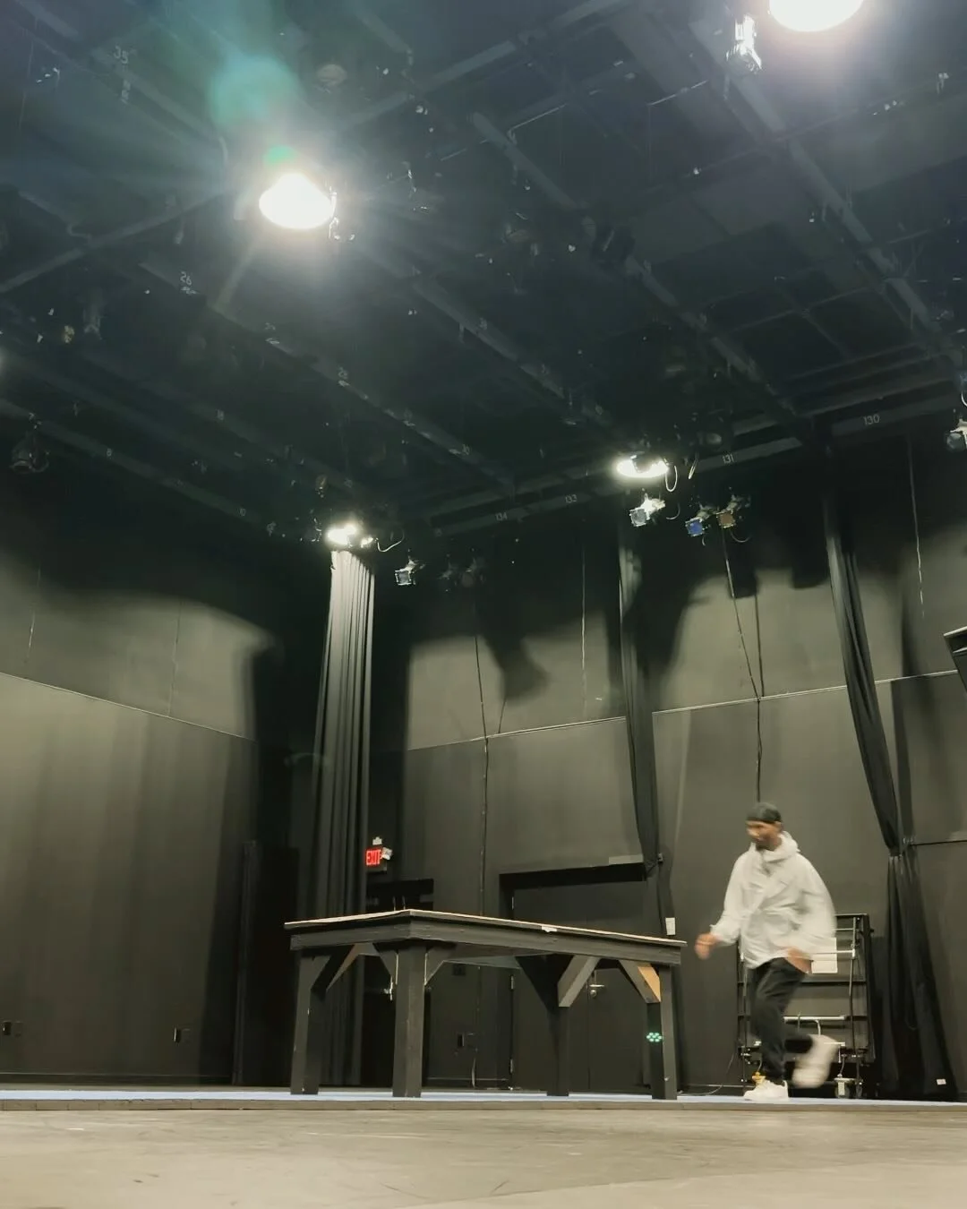 What I do during breaks in rehearsal for JOY! 

Joy! by @tandybealco is a holiday show that combines circus, dance, and live music to create a dazzling extravaganza for the whole family. 

The show goes up in a month at @trinitycollege in the stellar