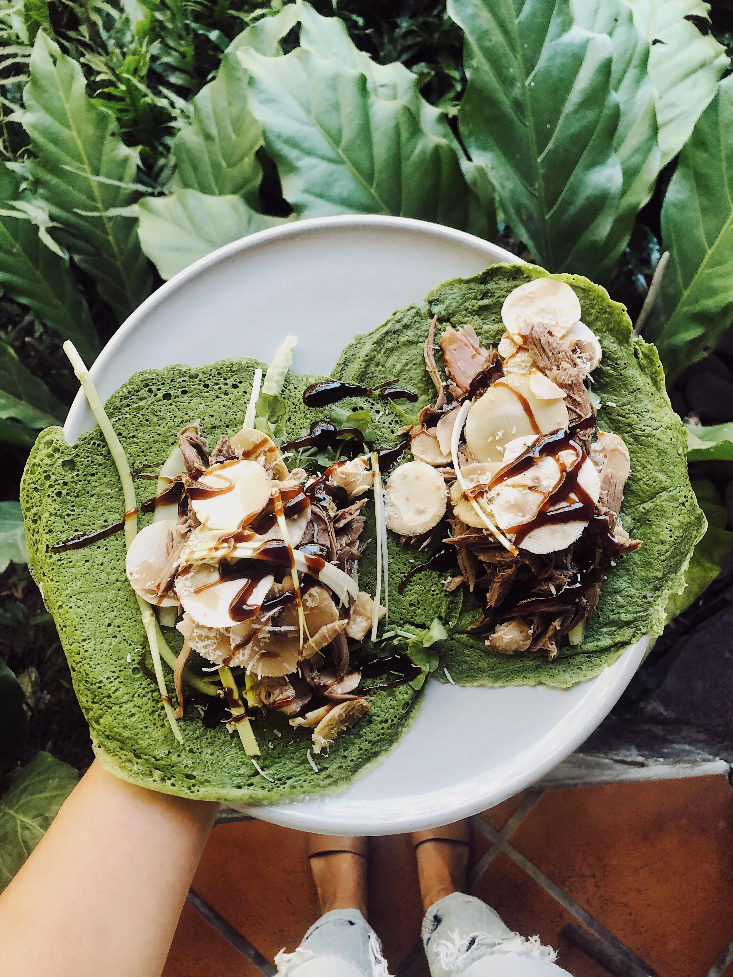 Crepas Verdes de Harina de Yuca