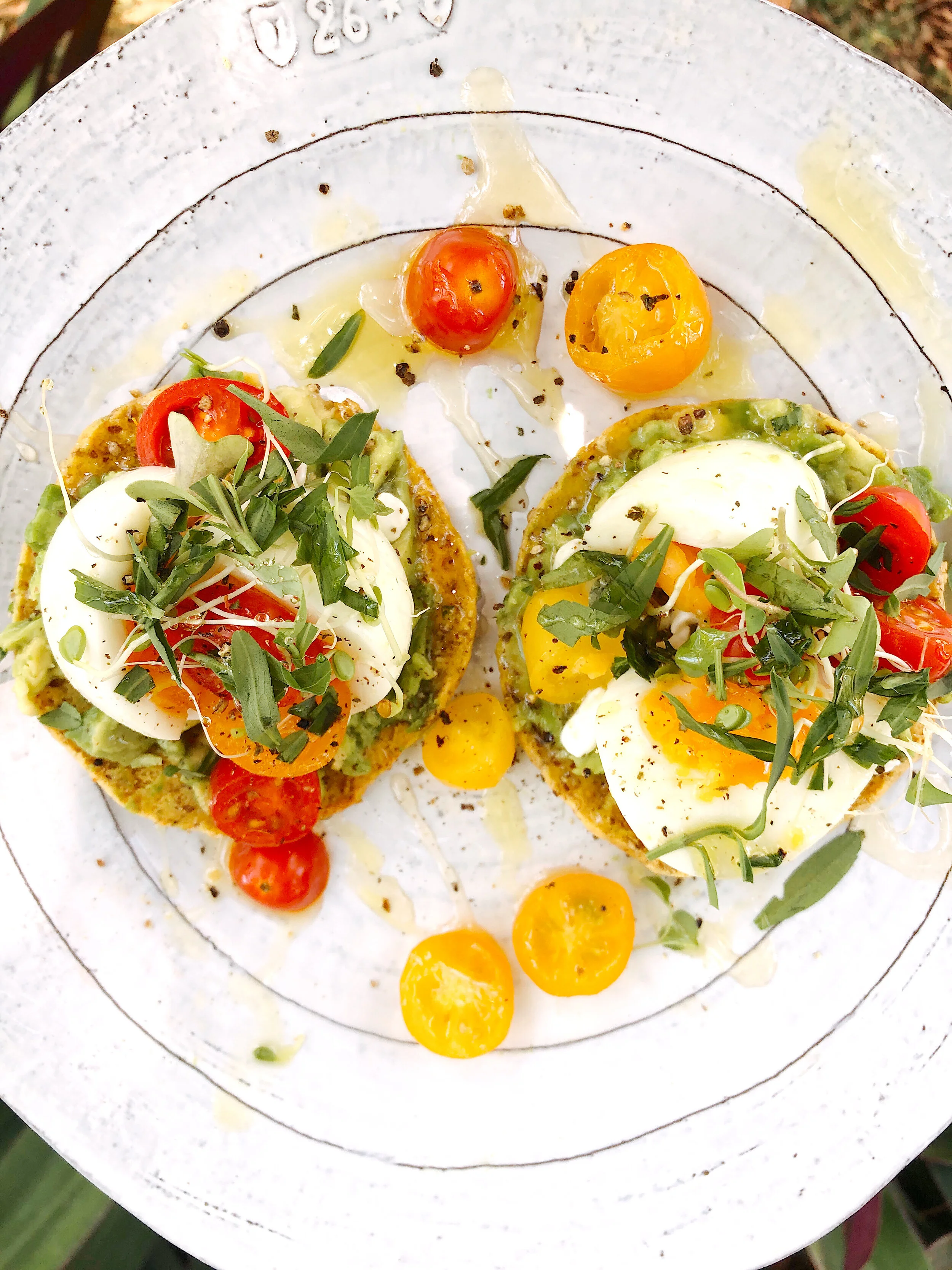 Poached Eggs over Mini Tortillas