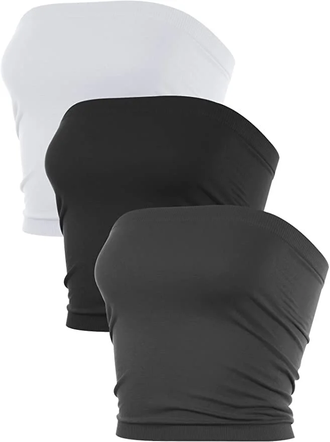 Strapless Crop Top Set