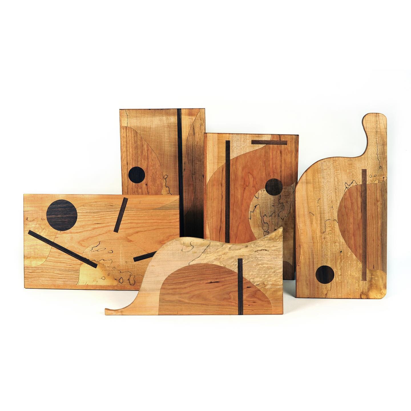Anyone in the market for an (off) cutting board?

I utilize 100% of the scraps produced. The initial pattern is cut using a 1/4&rdquo; router bit and each successive patch is cut with a 1/4&rdquo; offset to fit into the negative space of the precedin
