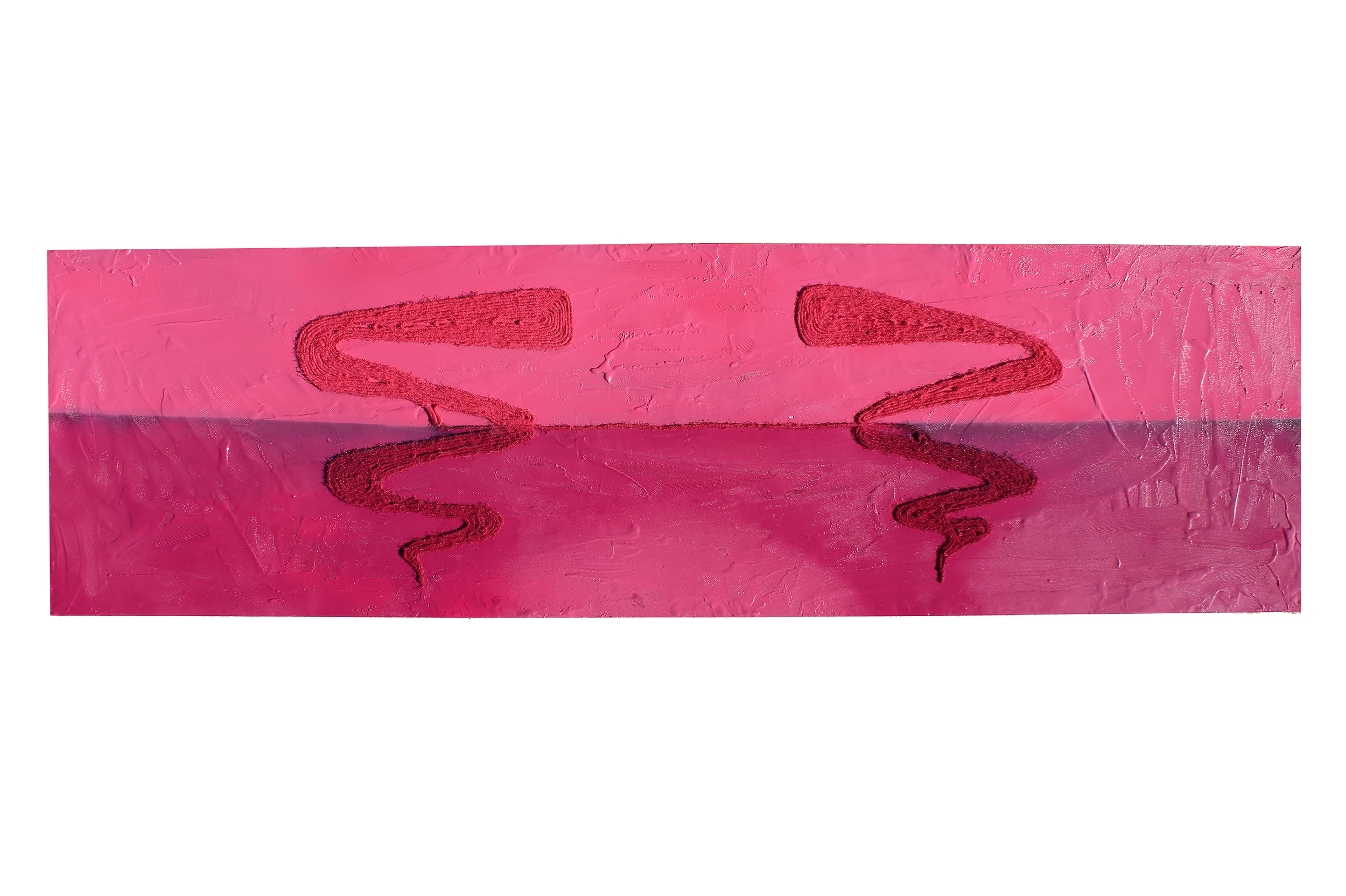 CONNECTION // Yarn, spray paint, concrete, 2024