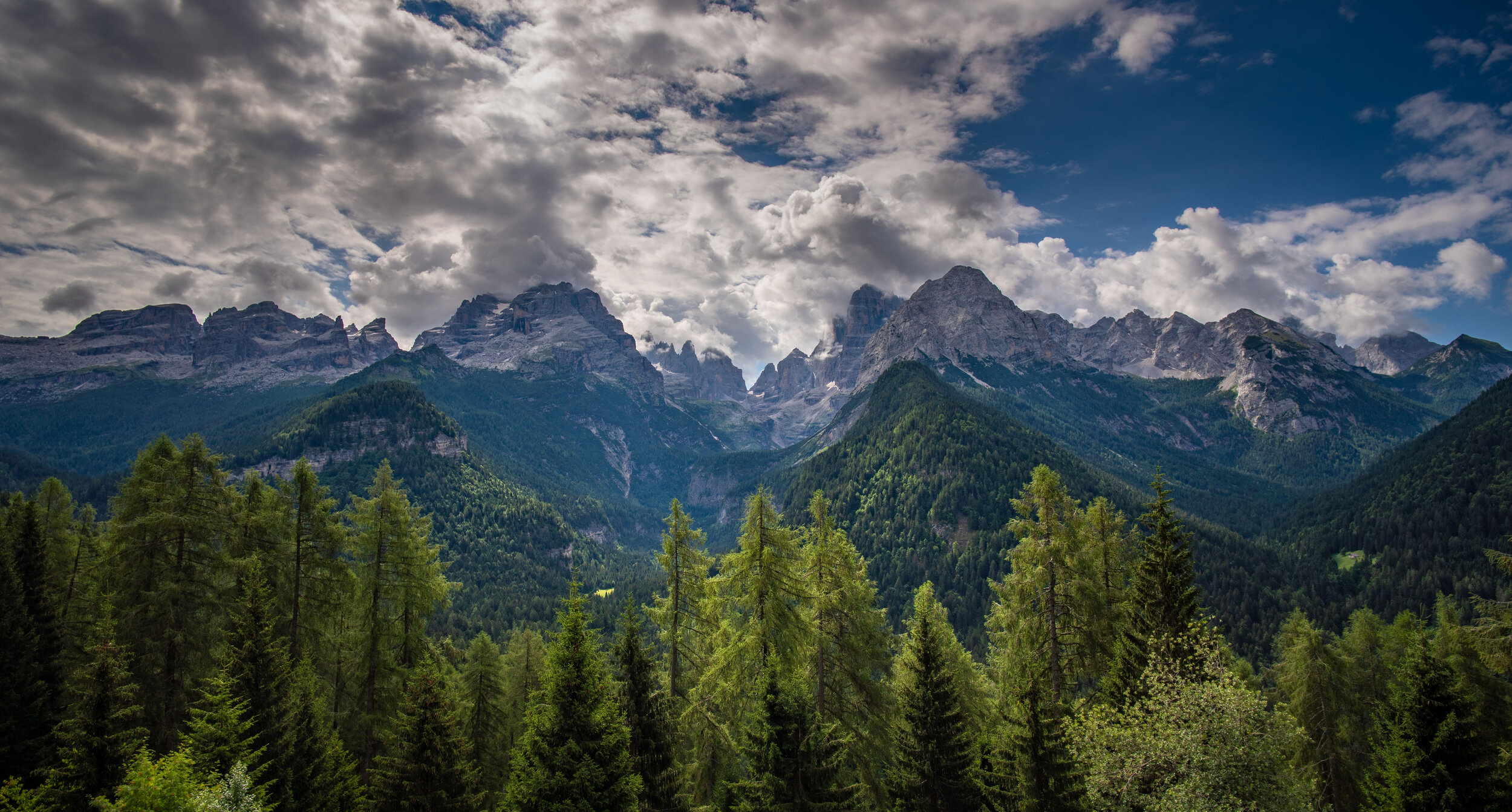  The Brenta Group of the Dolomites. The Via Bocchette traverses these peaks at or near the crest where there is a series of Rufugios located a days journey apart from each other. 