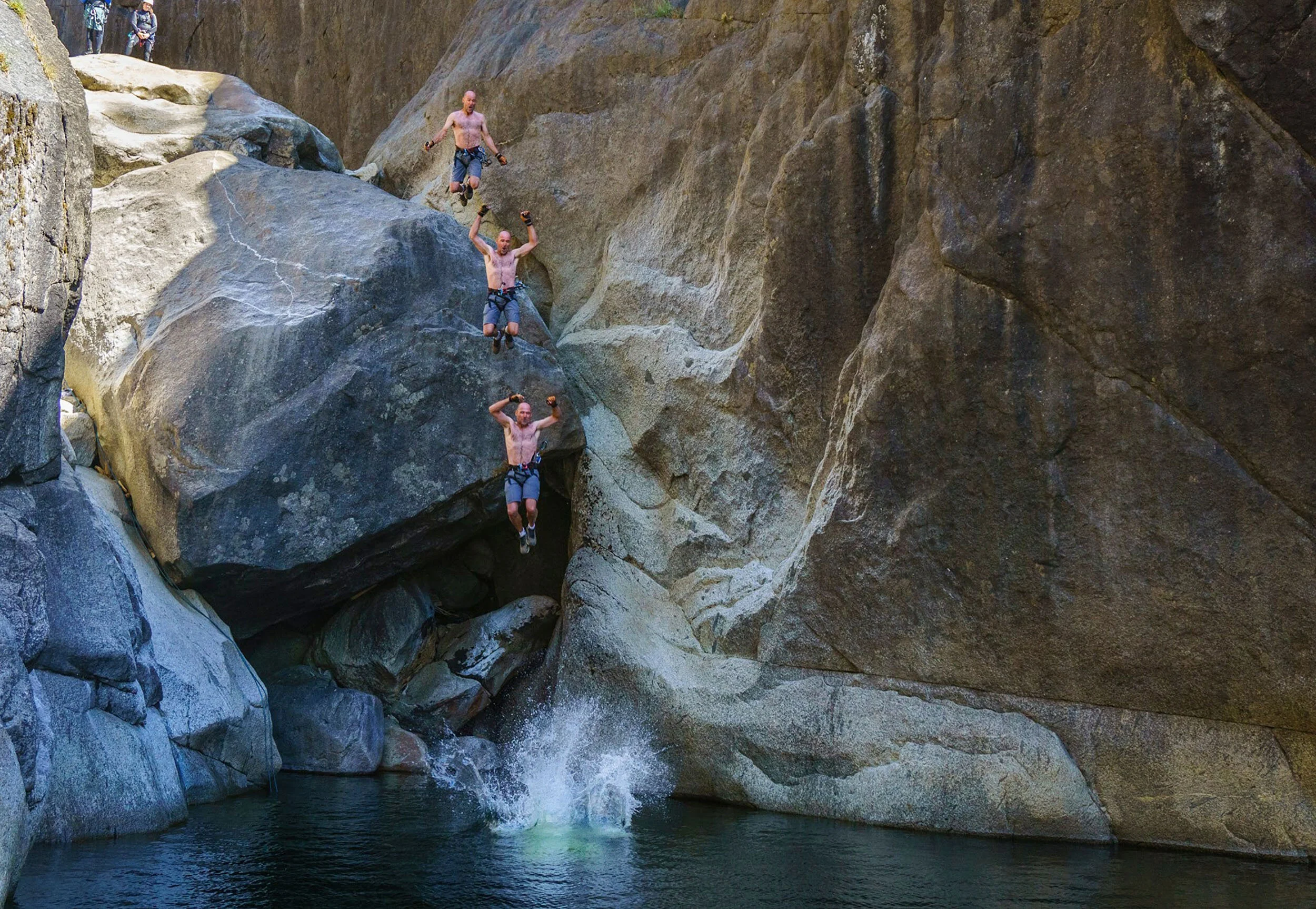  Thomas captures me taking the plunge. 