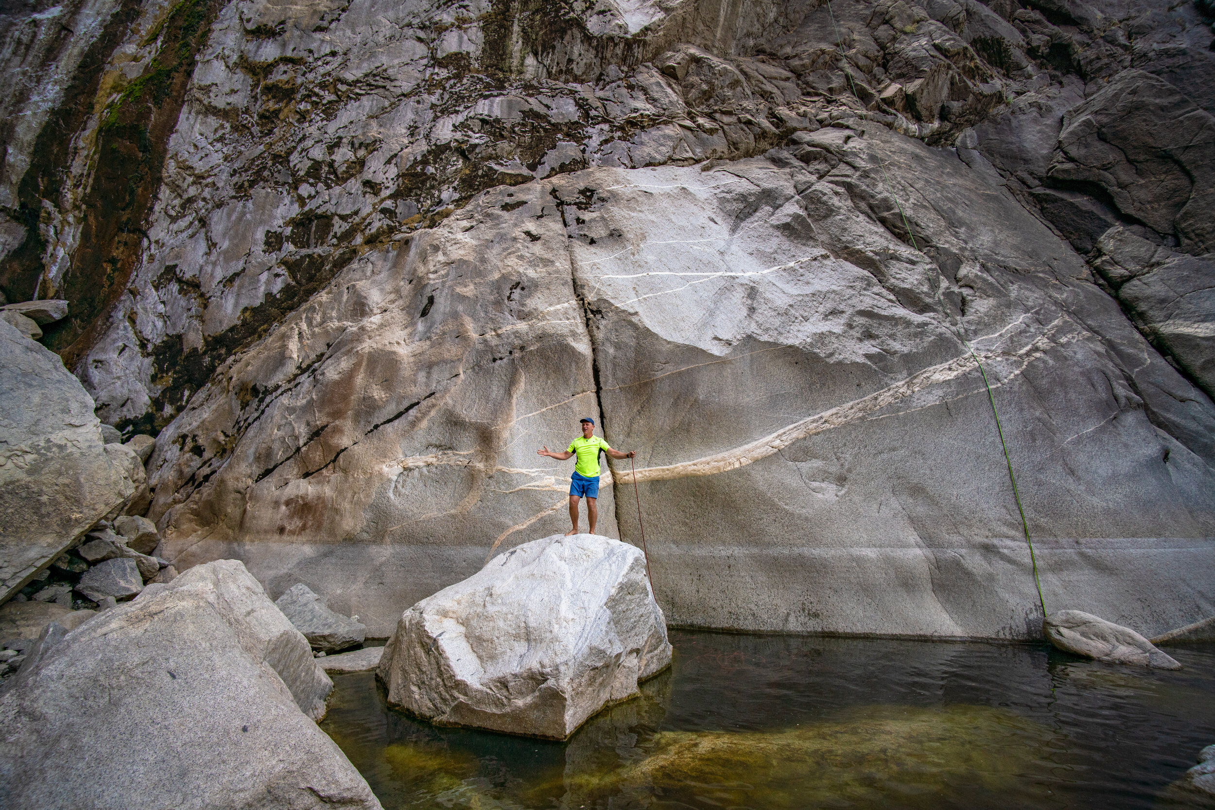  Matt at the base of Lower Yosemite Falls. 