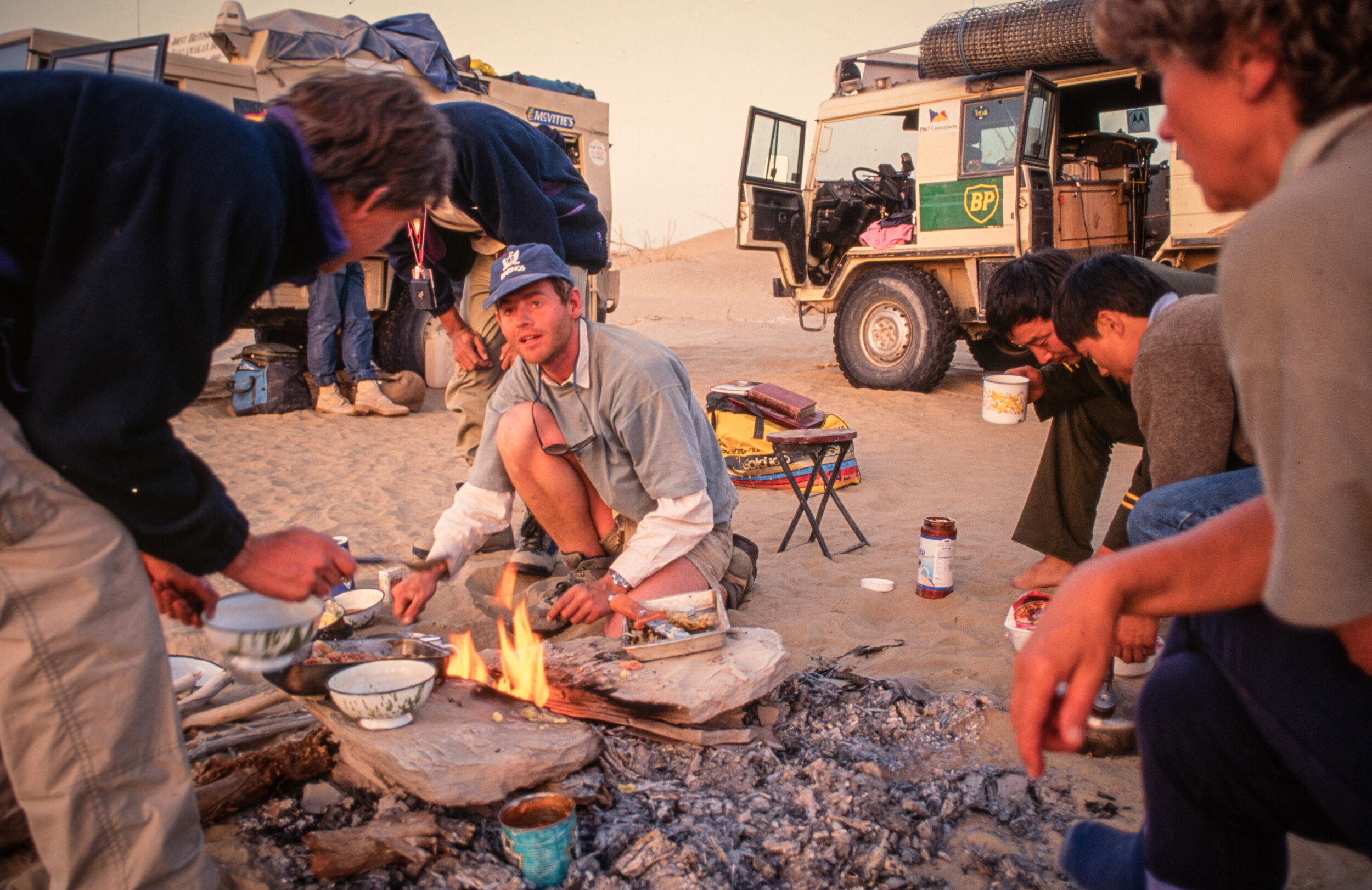  Paul Treasure cooking up a storm on his desert mud stove.  
