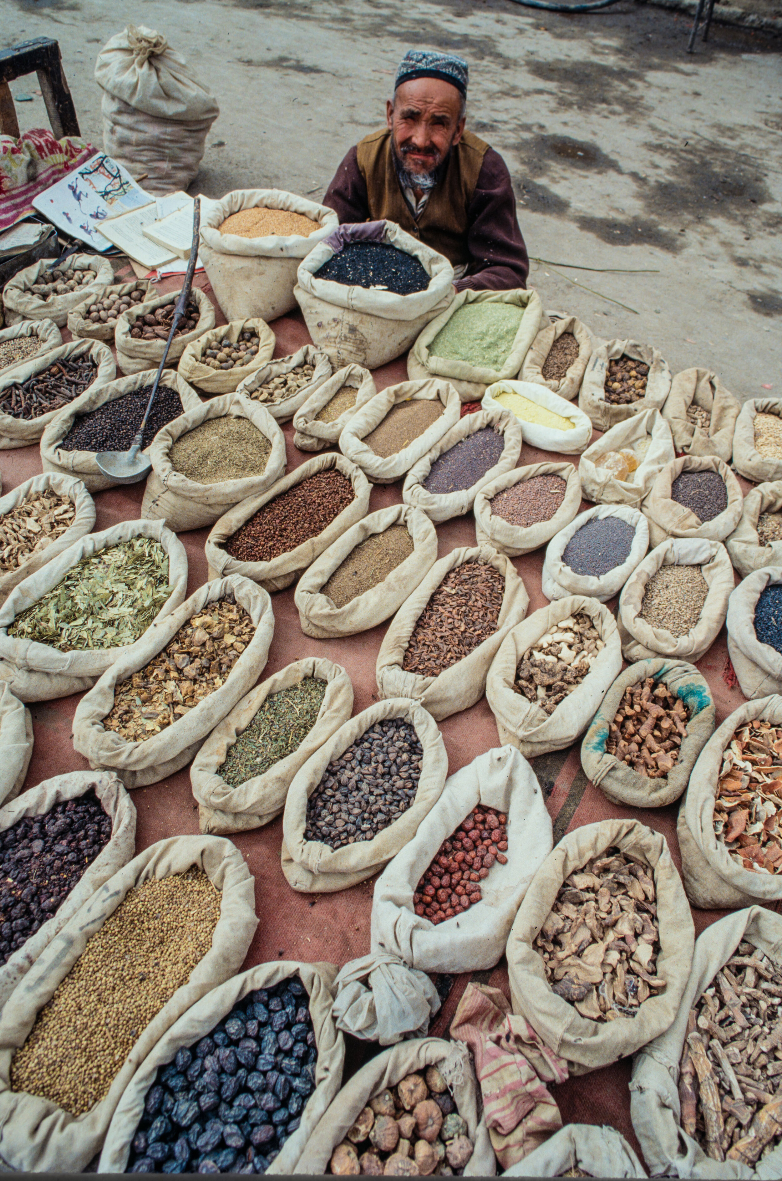  The spice man at the local bazaar. I literally purchased a one gallon plastic bag of saffron for a few dollars and brought it back to California with me.  