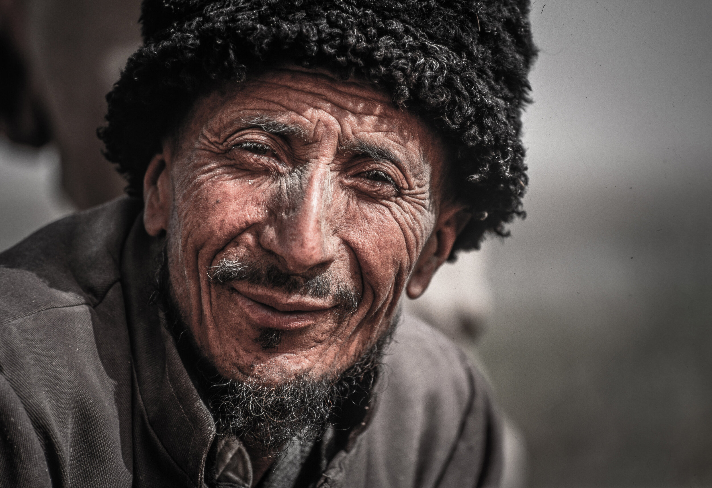  A Uighur man just after his morning prayers.  