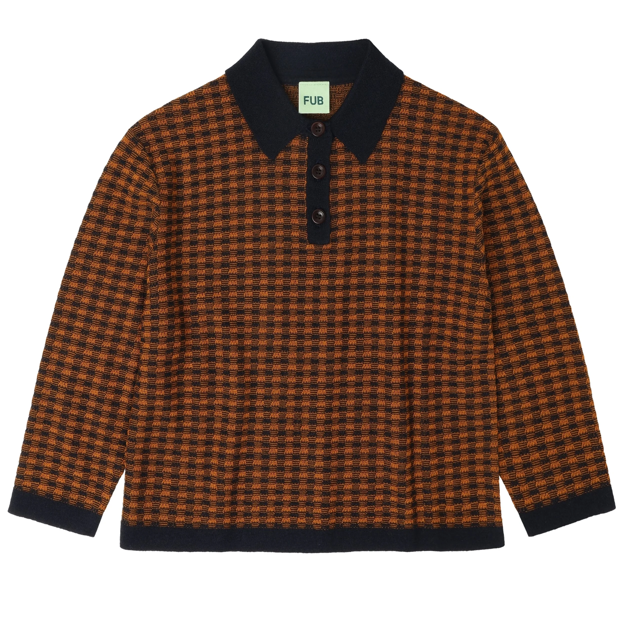 2425 AW_Checked Polo_dark navy burnt amber.jpg