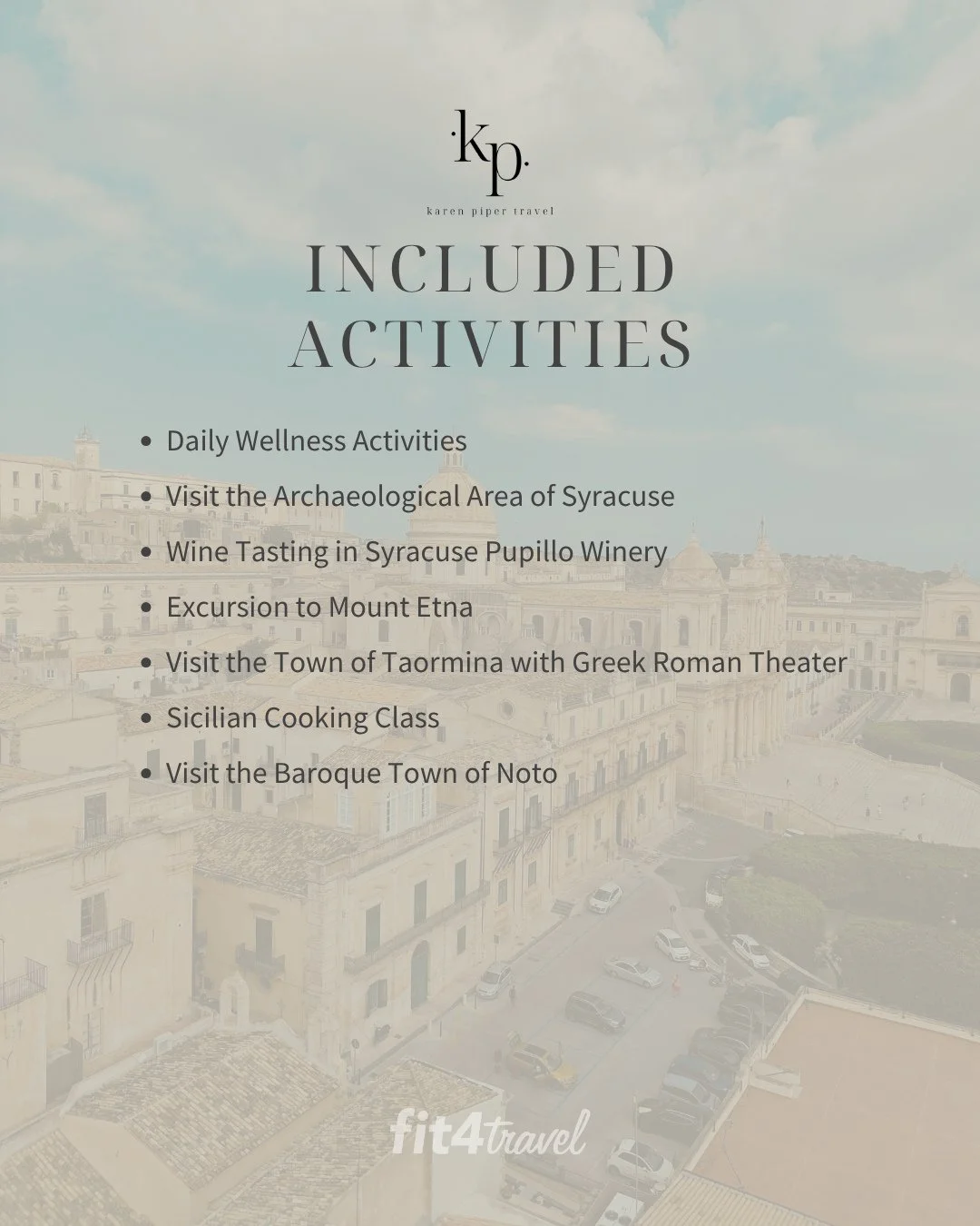 Adventure meets wellness! ⁠
⁠
Join Karen for morning fitness classes and Mount Etna hikes in Sicily. ⁠
⁠
First 5 to book get $200 OFF with code SAVE200, and the next 5 get $150 OFF with code SAVE150. ⁠
⁠
Don&rsquo;t wait&mdash;these deals won&rsquo;t