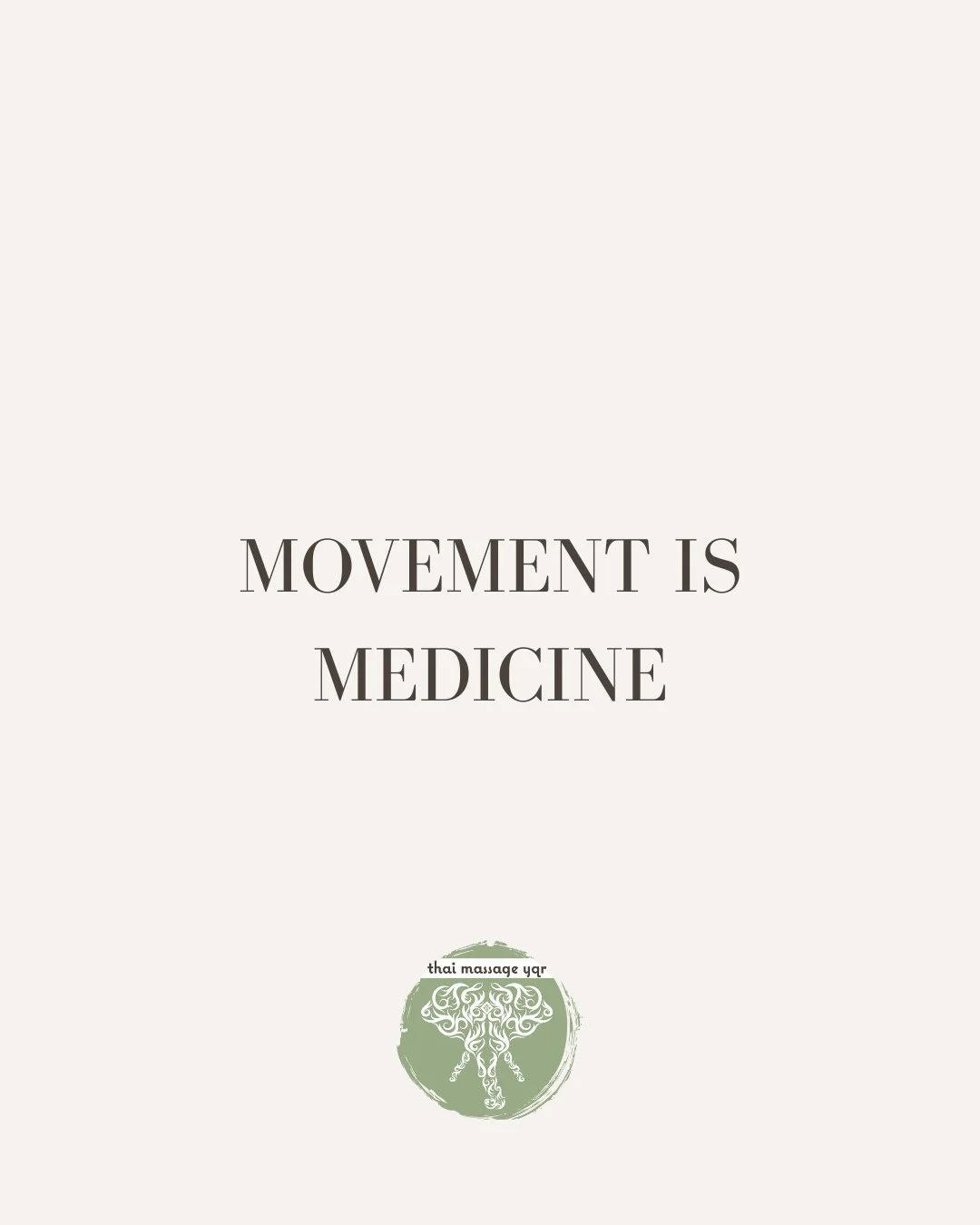 Movement is medicine &mdash; but only if you actually do it.⁠
⁠
Sitting all day, rushing through workouts, or ignoring stiffness won&rsquo;t help your body stay healthy.⁠
⁠
Regular Thai massage and assisted stretching get your muscles, joints, and ne