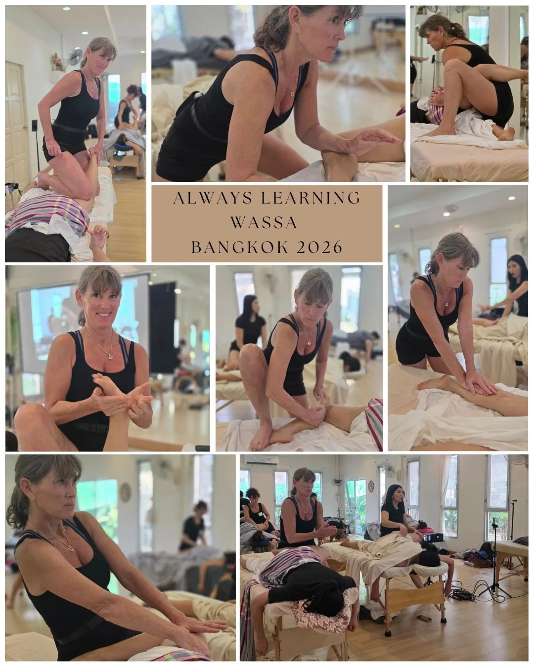 Always learning.⁠
⁠
I&rsquo;m in Bangkok studying Integrated Deep Tissue + Assisted Stretch with Wassa.⁠
⁠
This training refines pressure, improves flow, and combines deep tissue work with intelligent stretching.⁠
⁠
I&rsquo;m bringing these new techn