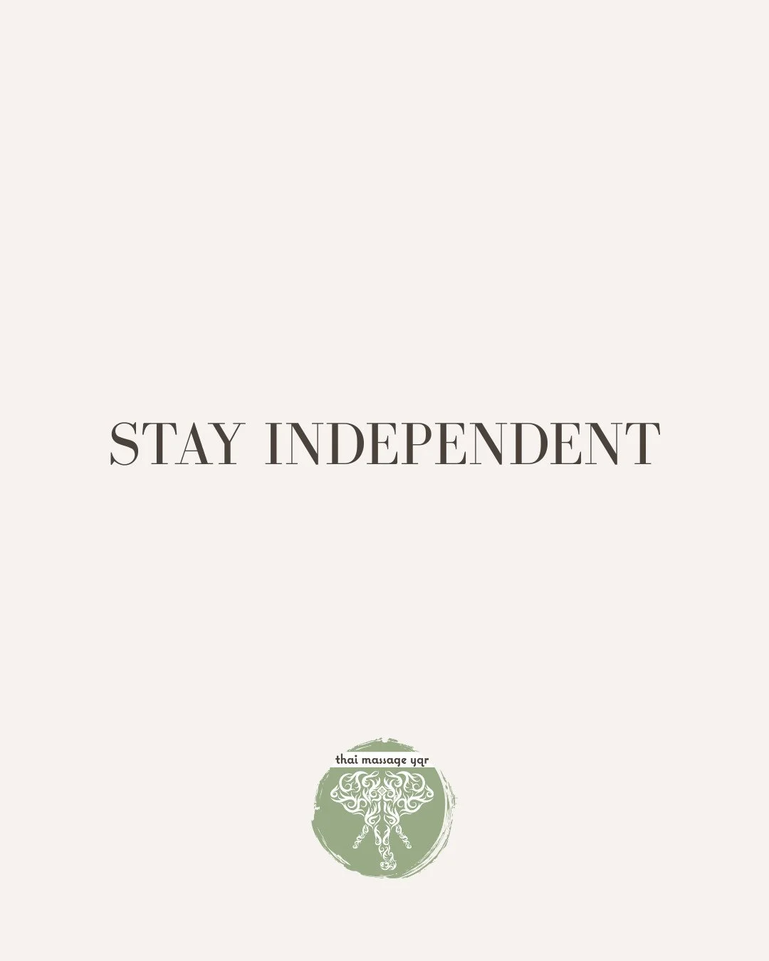 Movement keeps you mobile longer.⁠
⁠
That matters &mdash; for independence, energy, and everyday comfort.⁠
⁠
Thai massage with assisted stretching gently moves your joints and muscles beyond what you can do on your own.⁠
⁠
It helps release tight area