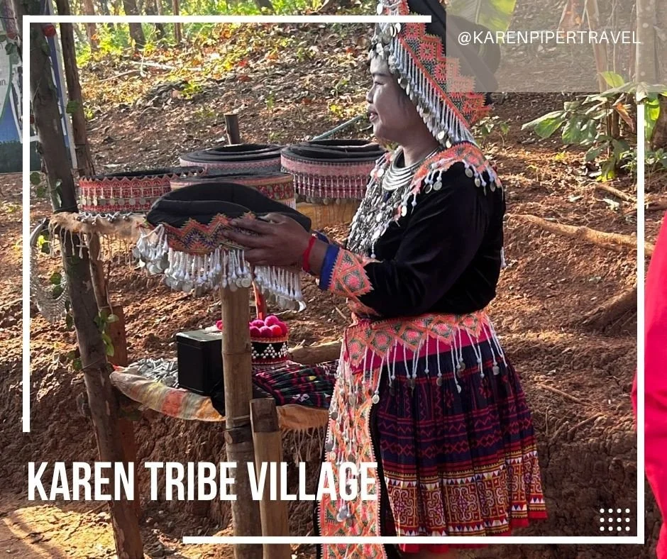 Karen Hill Tribe Village 🌿⁠
⁠
Today we visited a Karen hill tribe village and were welcomed with quiet smiles and open hearts.⁠
⁠
Set among the hills, the village moves at its own pace.⁠
Simple homes.⁠
Handwoven textiles.⁠
Daily life shaped by the l