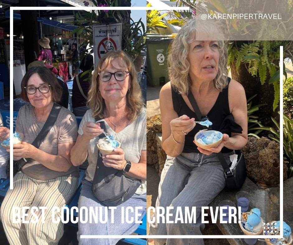Let&rsquo;s Talk About the Coconut Ice Cream 🥥🍦⁠
⁠
The Blue Temple in  Chiang Rai, has the best coconut ice cream in Thailand.⁠
⁠
Served straight in a coconut.⁠
Cold. Creamy. Not too sweet.⁠
⁠
The kind you think about later.⁠
The kind you wish you 