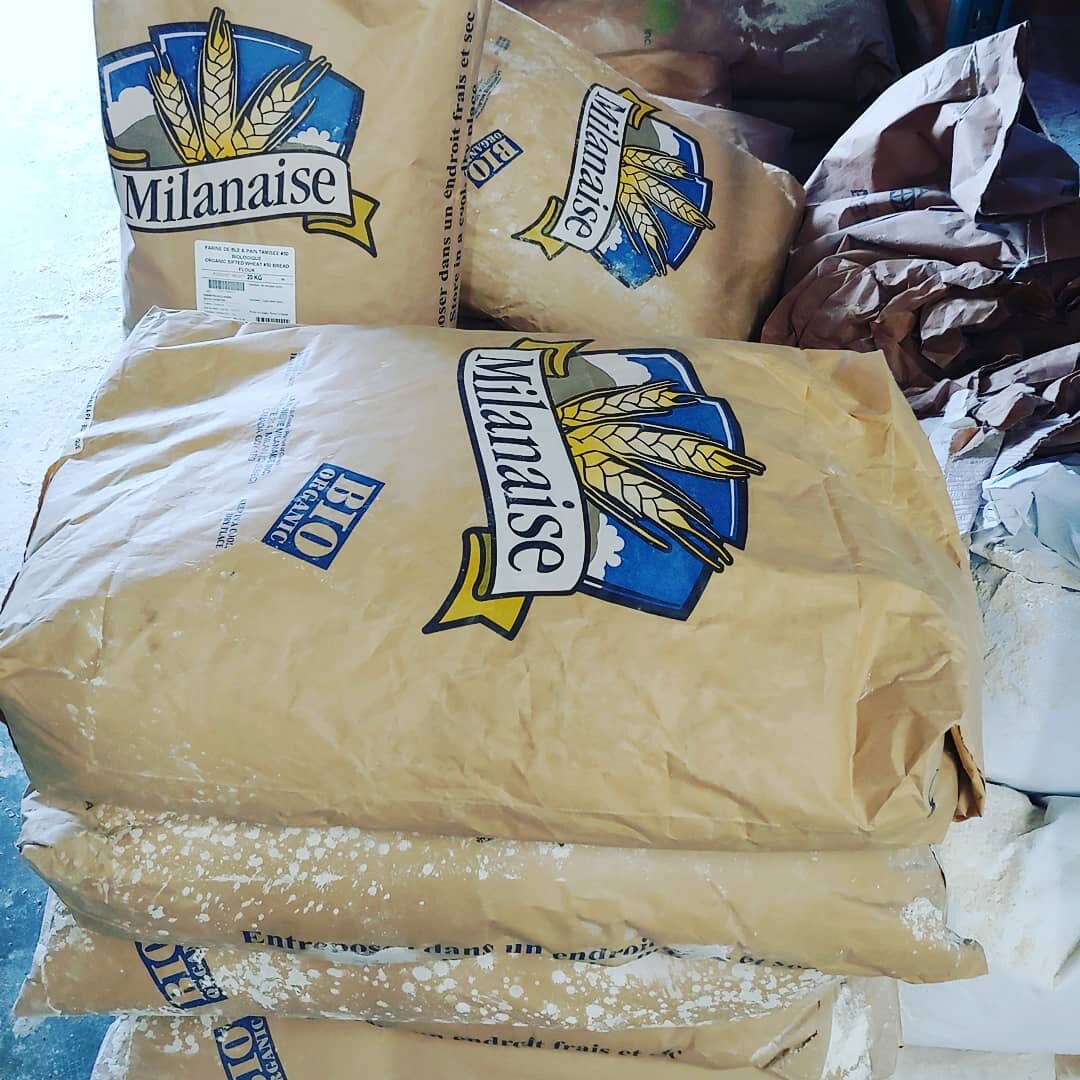 Big delivery of organic flour for this weekend's bake - order at purebreadbakery.com by 5pm today for Saturday pick up