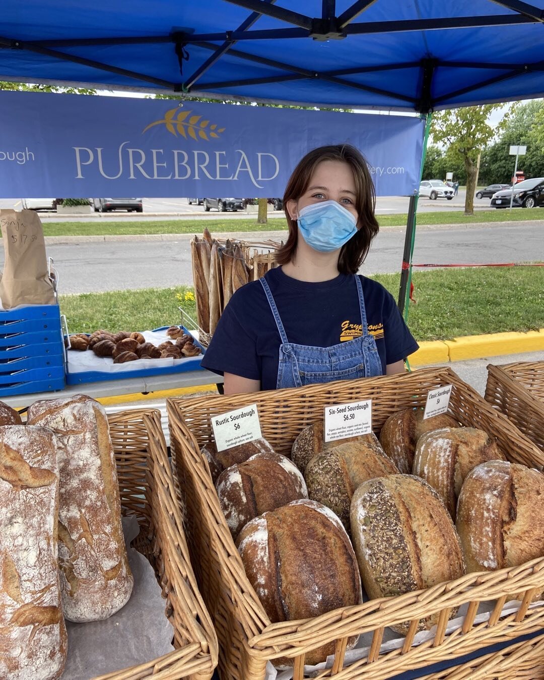 Busy day at the #orleans farmers&rsquo; market for our newest team member !