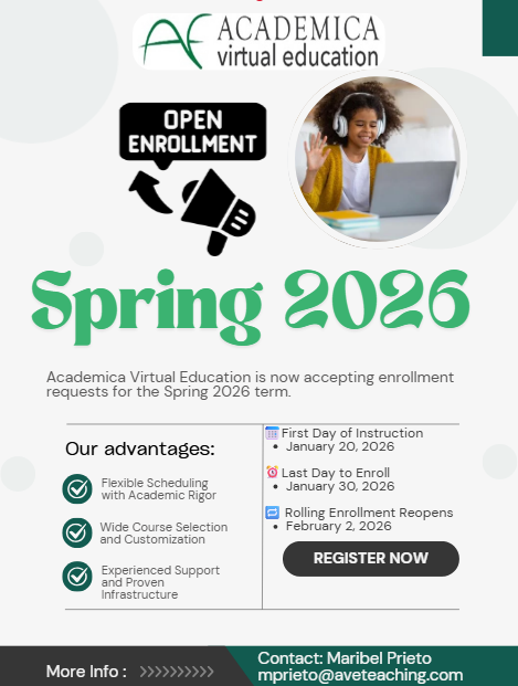 Open Enrollment for Spring 2026!