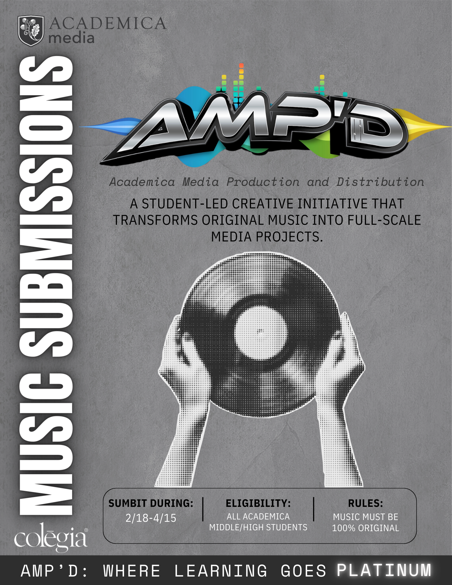 AMP’D Music Competition - Deadline: April 15 @ 5PM 🎧