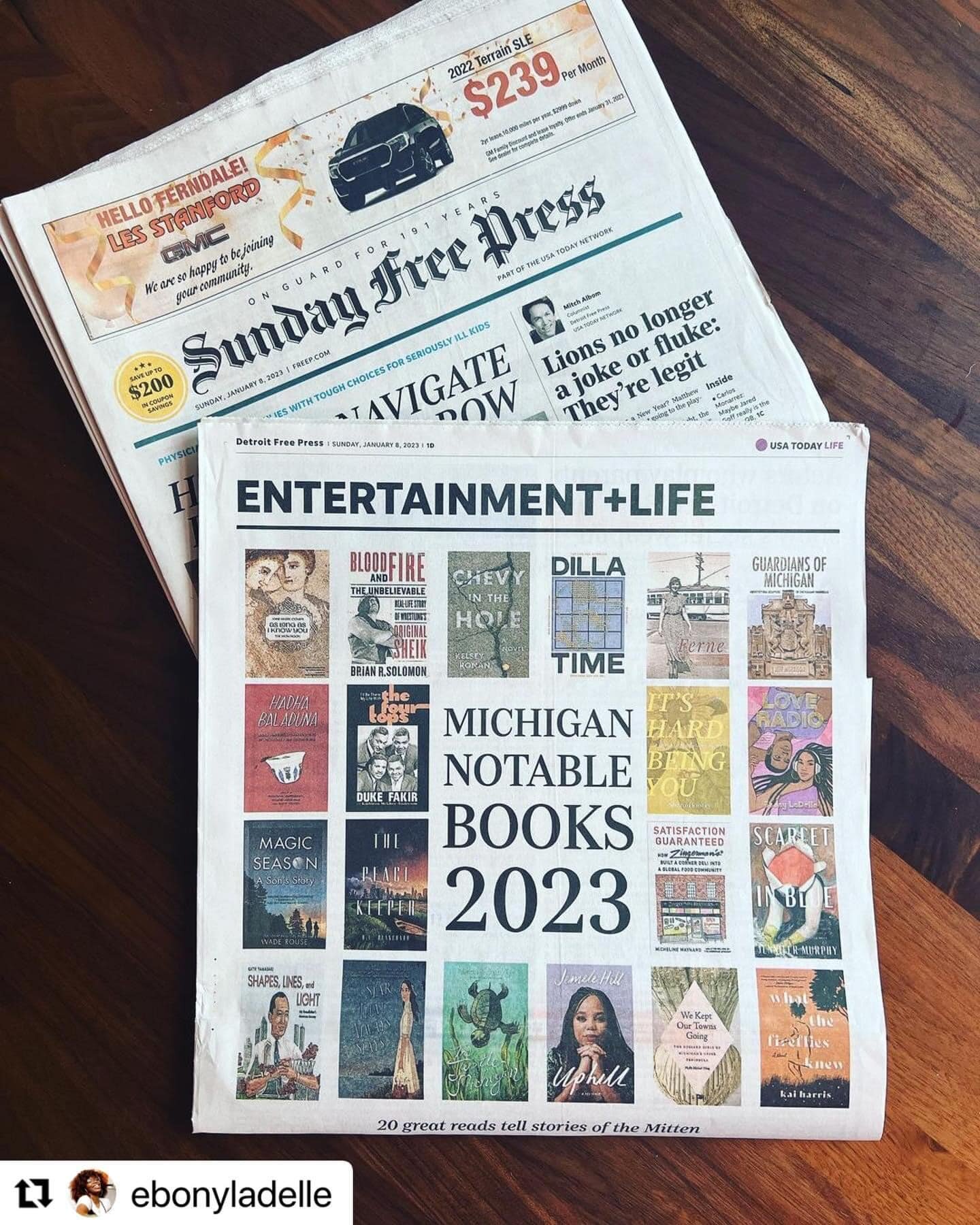 So grateful for this honor. Looking forward to this weekend and meeting all the other authors! Thank you Michigan Notable Books! Dutton, Penguin Random House Penguin Random House @duttonbooks #scarletinblue