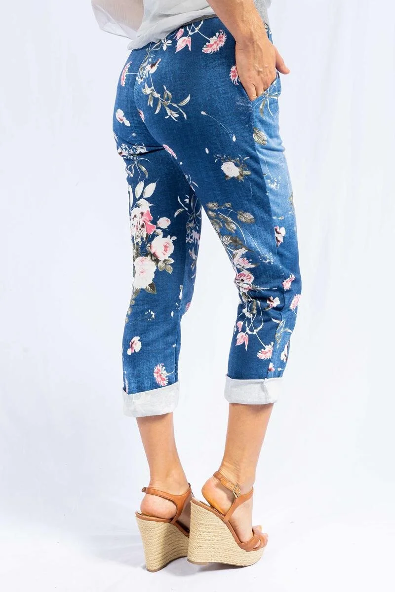 Aurelia Floral Print Cotton Jeggings 