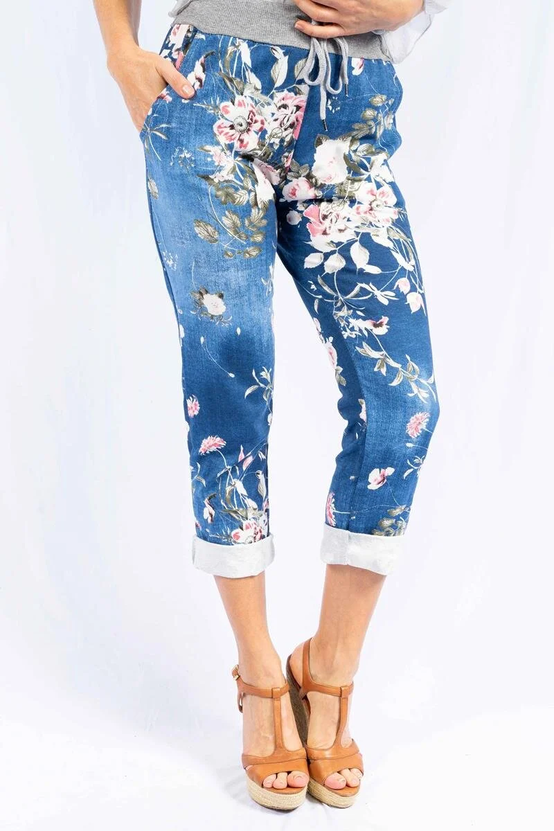 Aurelia Floral Print Cotton Jeggings 
