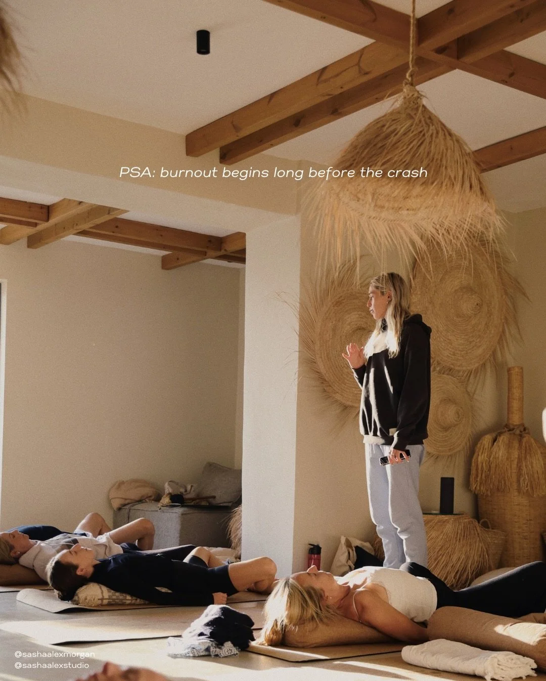 Burnout rarely arrives all at once, it builds quietly. Here are a few ways to support yourself when signals appear:

&rarr; Create small moments of nervous system reset throughout the day. Time outside (spring is coming! 🌸) and small bursts of gentl