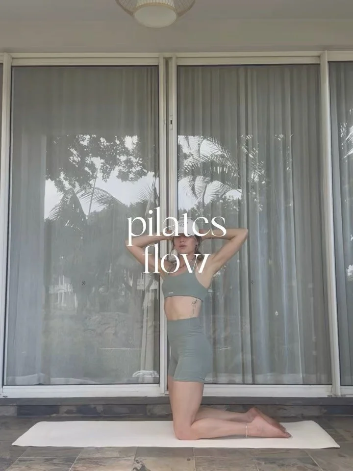Fresh flowy goodness filmed just yesterday post teaching &amp; filming. Members this is inspired by a Pilates Flow &amp; a short energising Yoga Flow filmed just before this 🌊✨ go to our Pilates Flow category for more like this! New? Comment START f