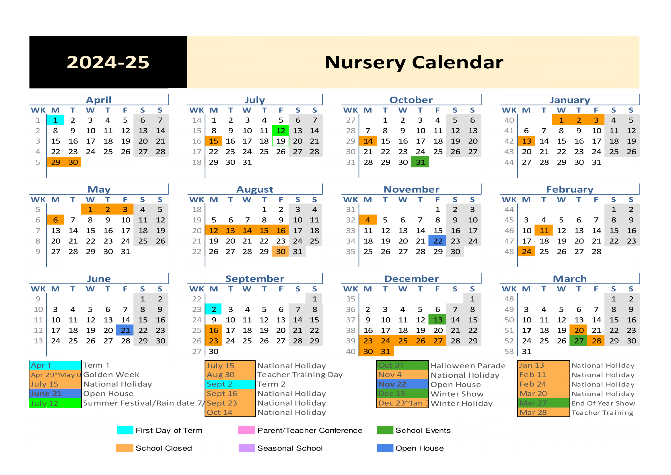 202425 School Calendars — Oakwood Tokyo International School