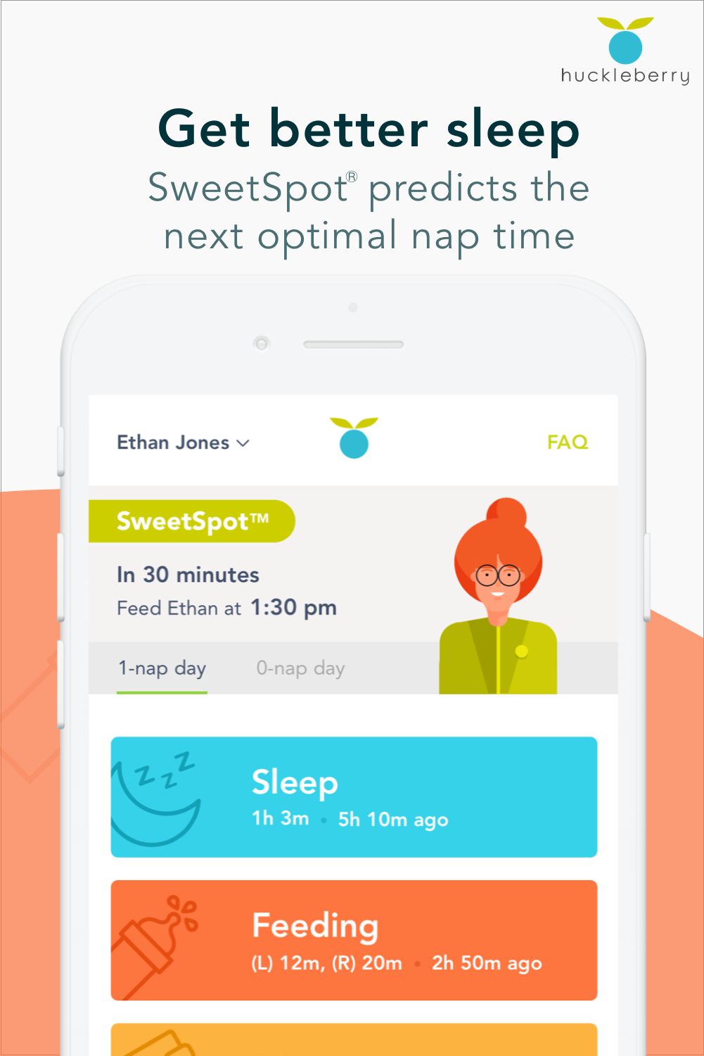 Huckleberry App- BEST APP EVER. It's mostly free but we also use the paid version (to tell us when naps should be). Can't live without this app!
