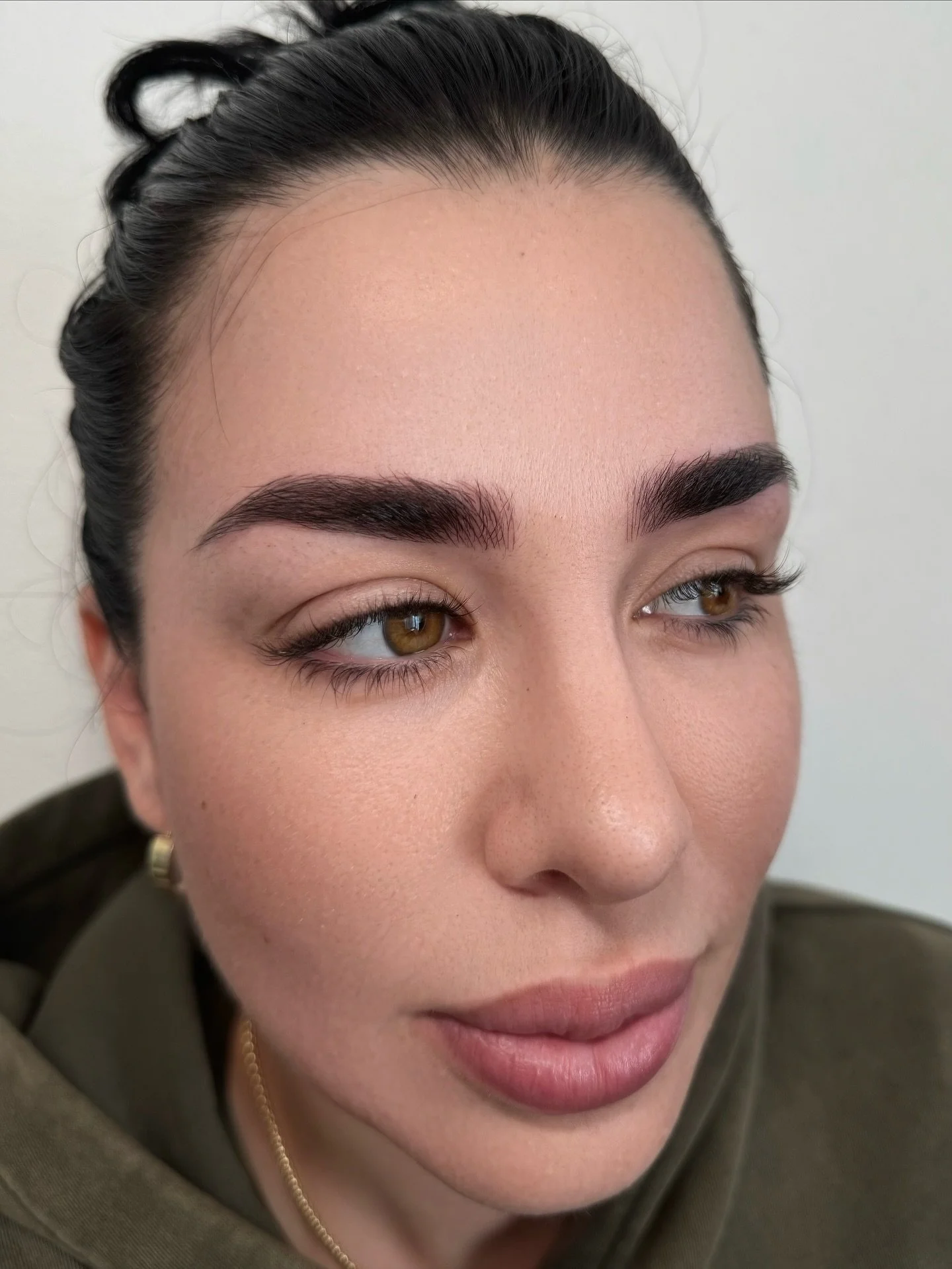 Such a beauty! Nanobladed brows to fix asymmetrical brows