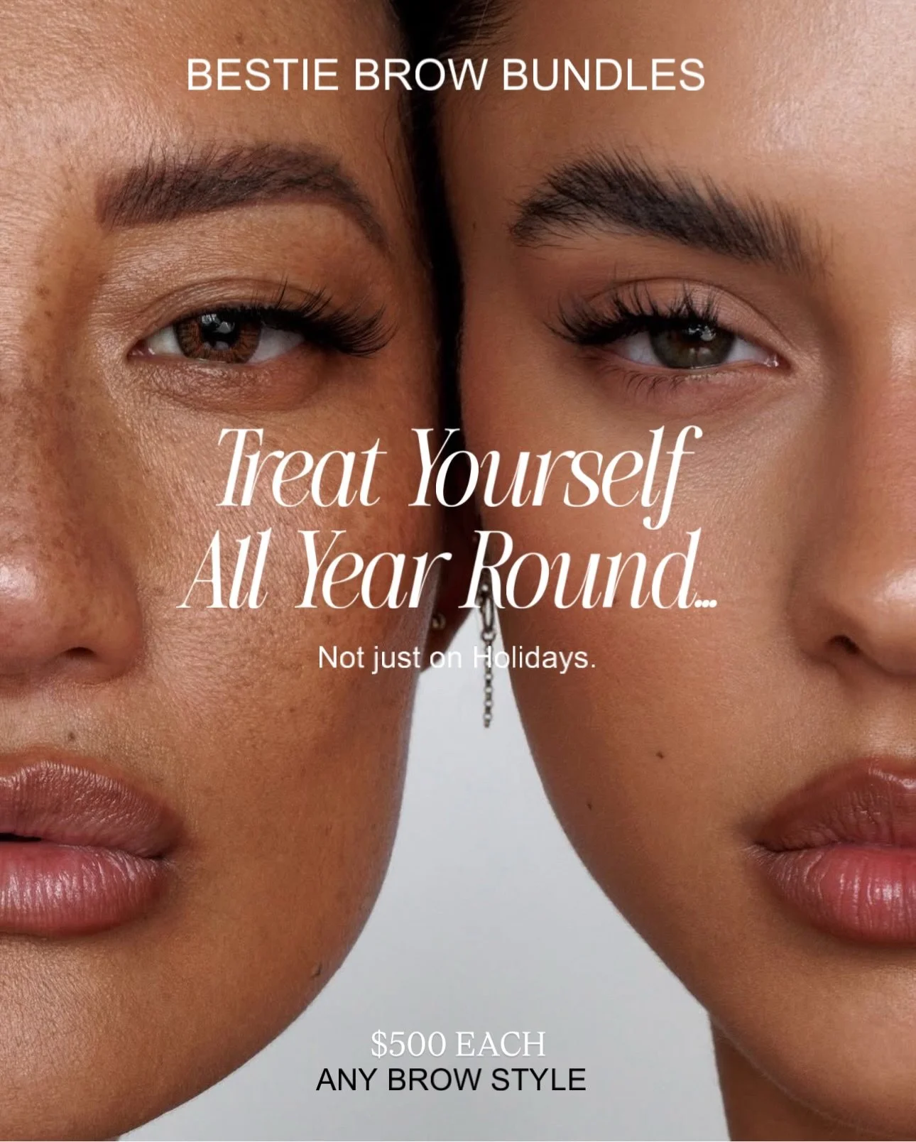 Just in case you didn&rsquo;t know about my YEAR ROUND SPECIAL 💌 It is my MOST POPULAR service! Bring in your besties, mom, sisters, or coworkers! You can find it through the link in my bio, under Brow Bundles. I have the option for 2-4 people ✨