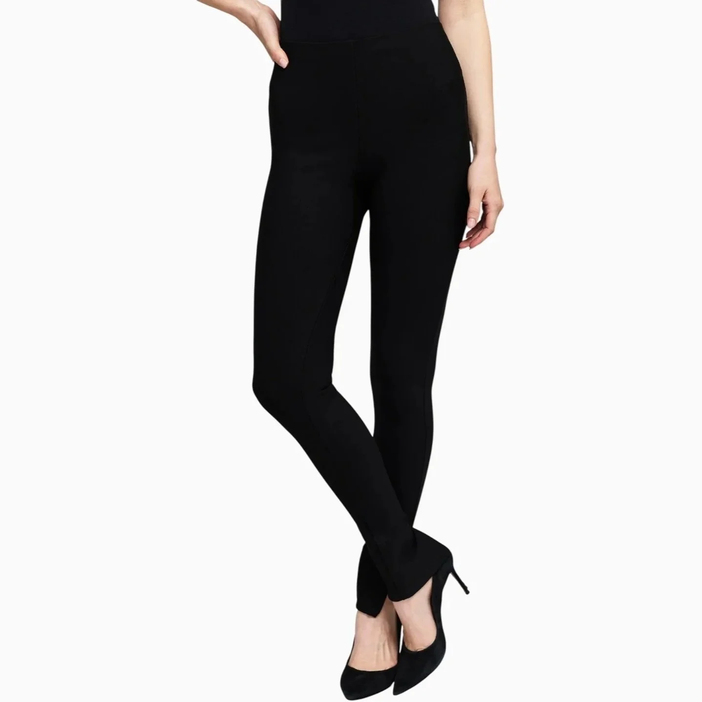 Black High-Rise Ponte Legging