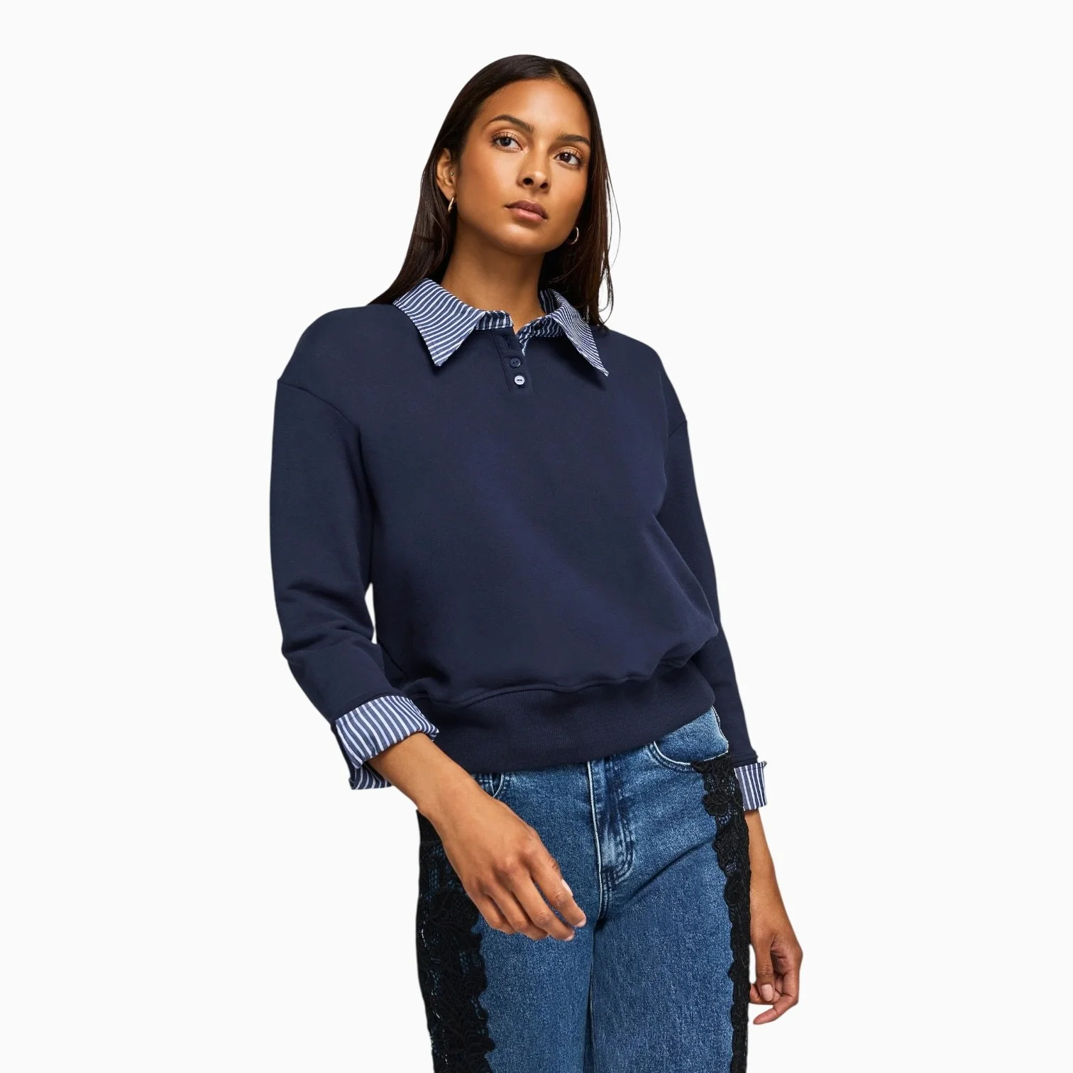 F26_HalliePoplinShirtComboSweatshirt_MidnightNavy.Stripe4-Photoroom.jpg