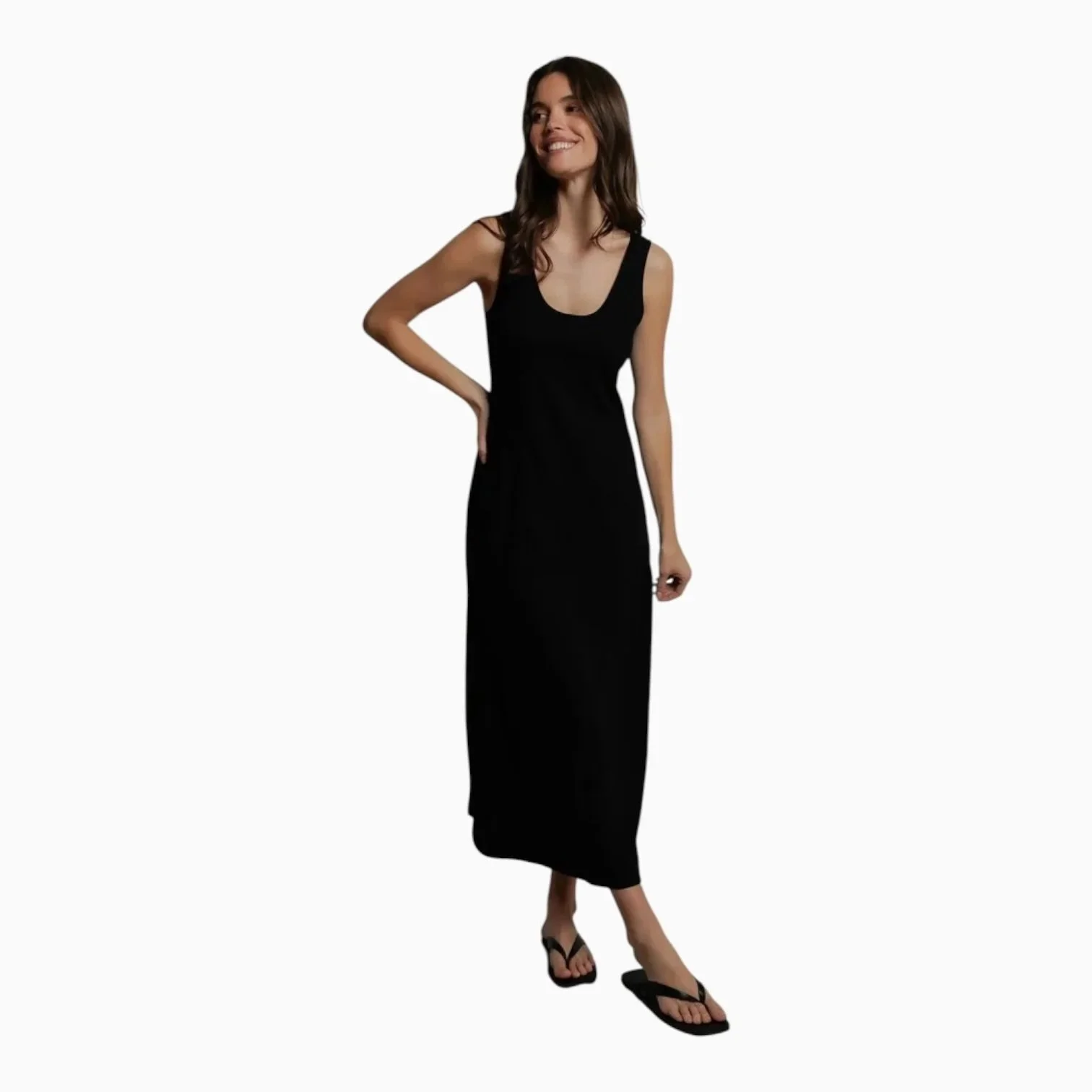 True Black Classic Jersey Tank Maxi Dress